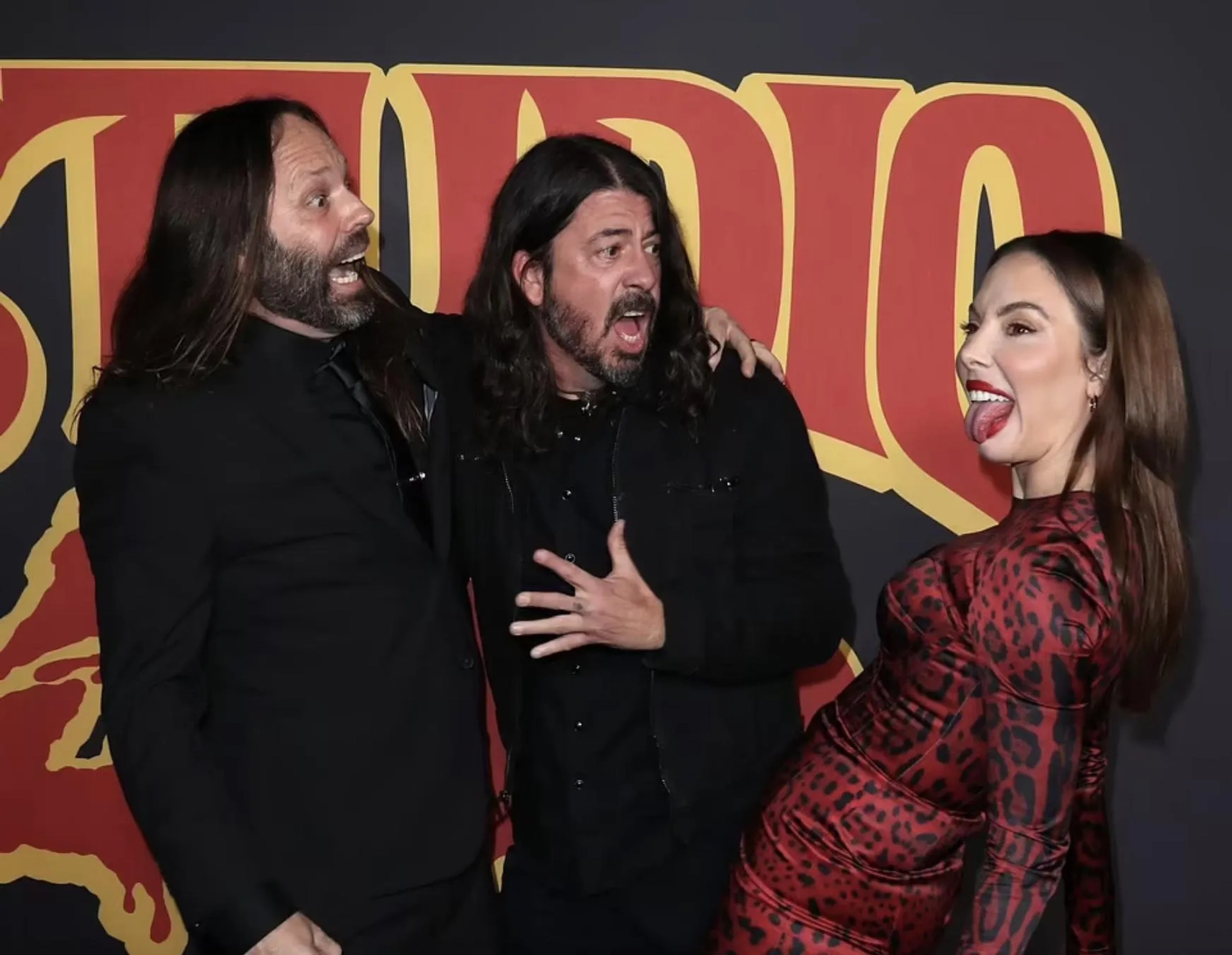 Dave Grohl, BJ McDonnell, and Whitney Cummings at an event for Studio 666 (2022)