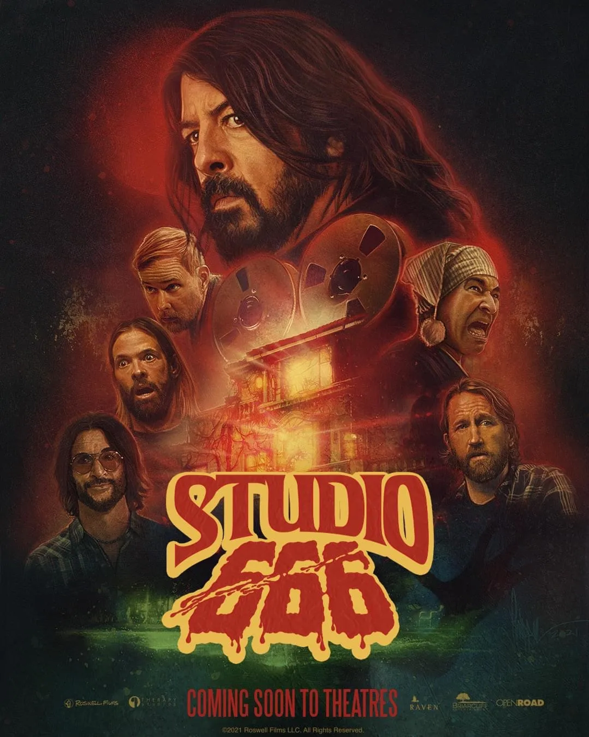 Dave Grohl, Nate Mendel, Pat Smear, Taylor Hawkins, Chris Shiflett, and Rami Jaffee in Studio 666 (2022)