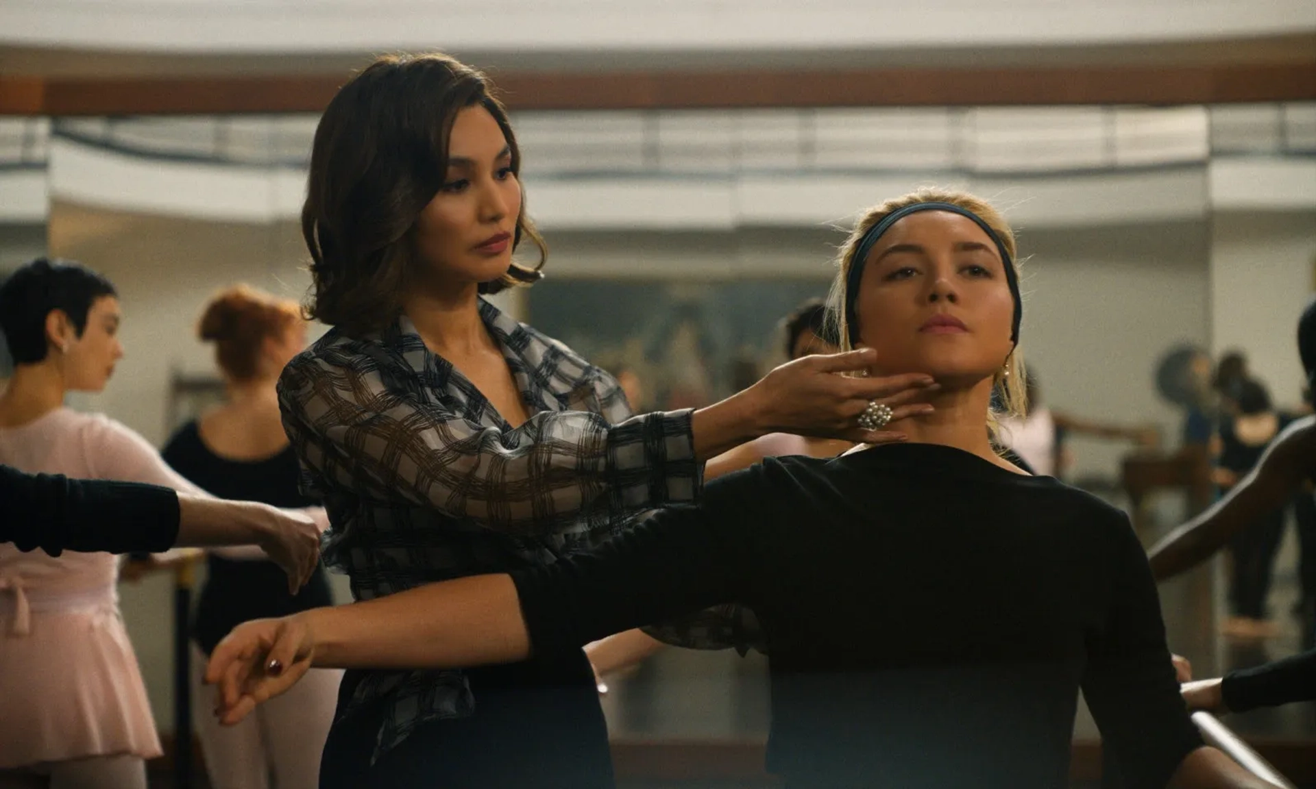 Gemma Chan and Florence Pugh in Don't Worry Darling (2022)