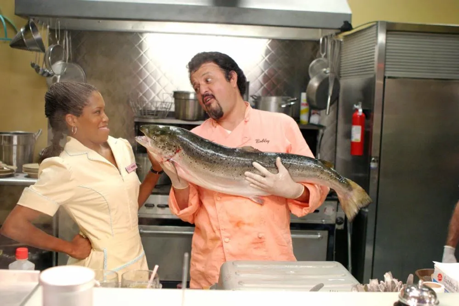 Regina King and Paul Rodriguez in A Cinderella Story (2004)