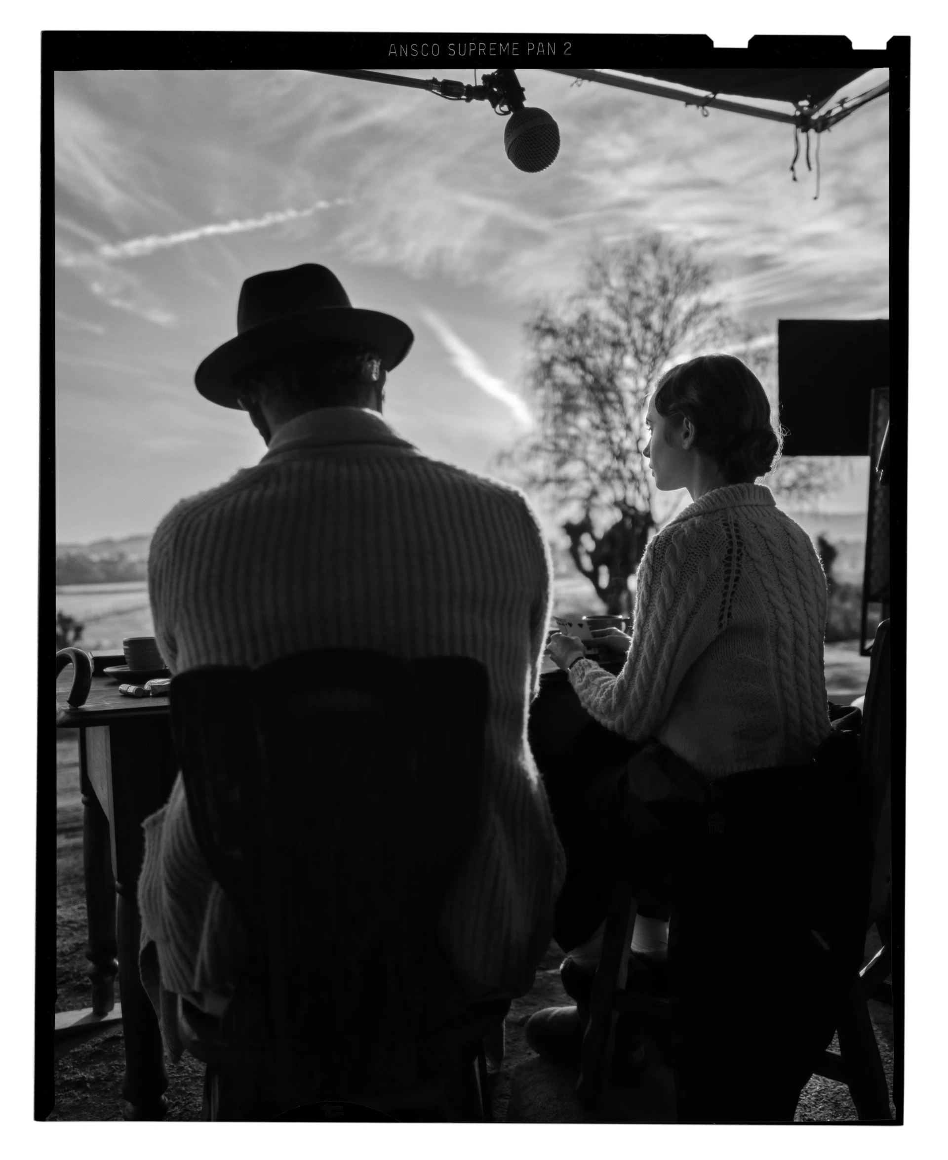 Gary Oldman and Lily Collins in Mank (2020)