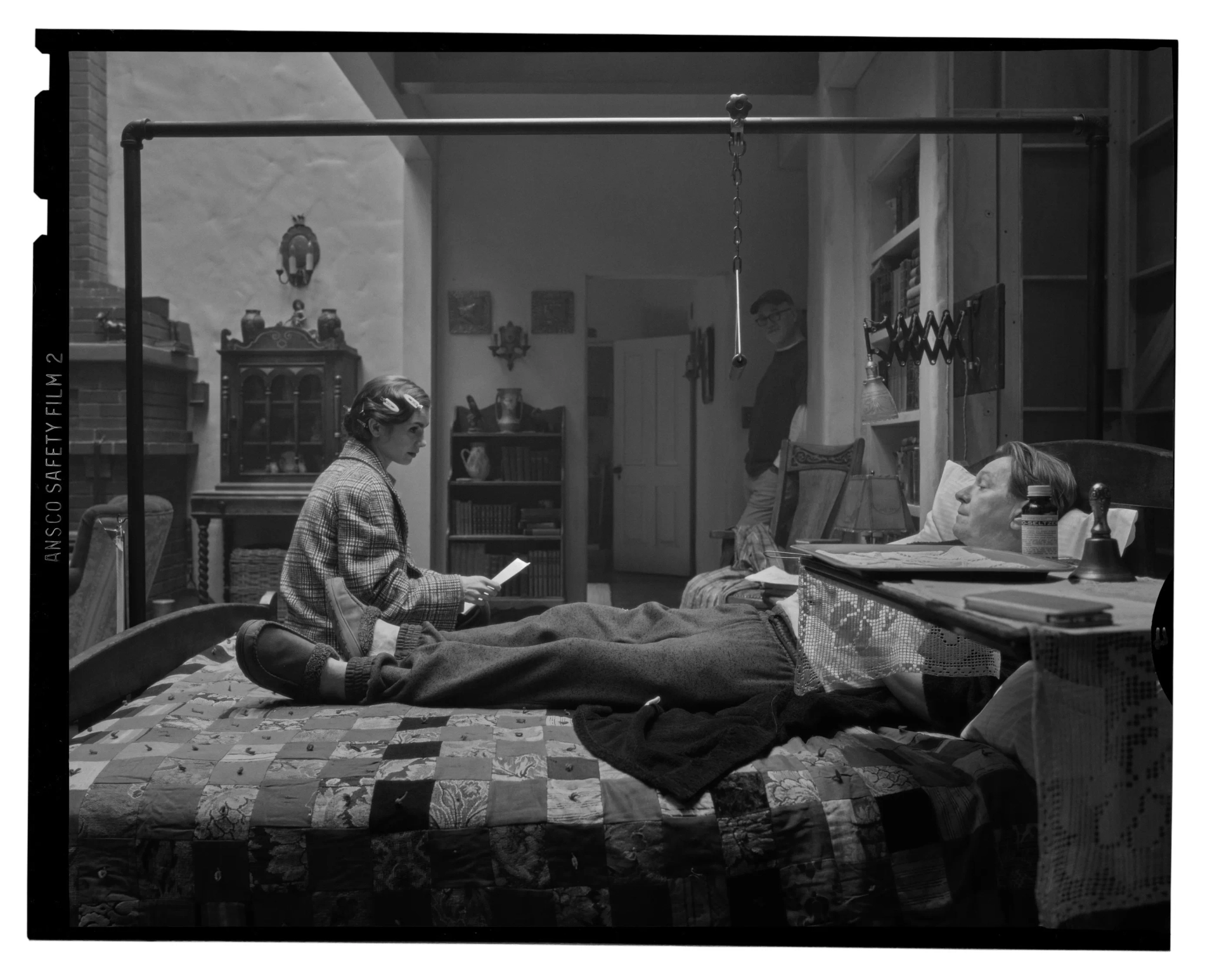 Gary Oldman and Lily Collins in Mank (2020)