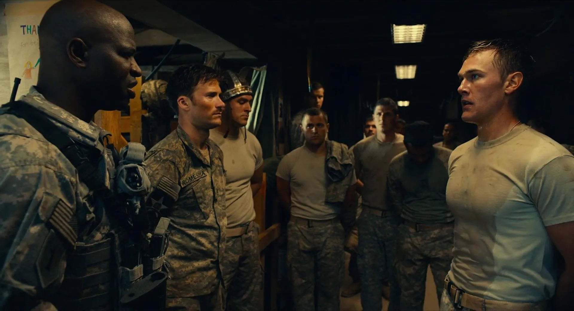 Scott Eastwood, Kwame Patterson, Jack Kesy, and Taylor John Smith in The Outpost (2019)