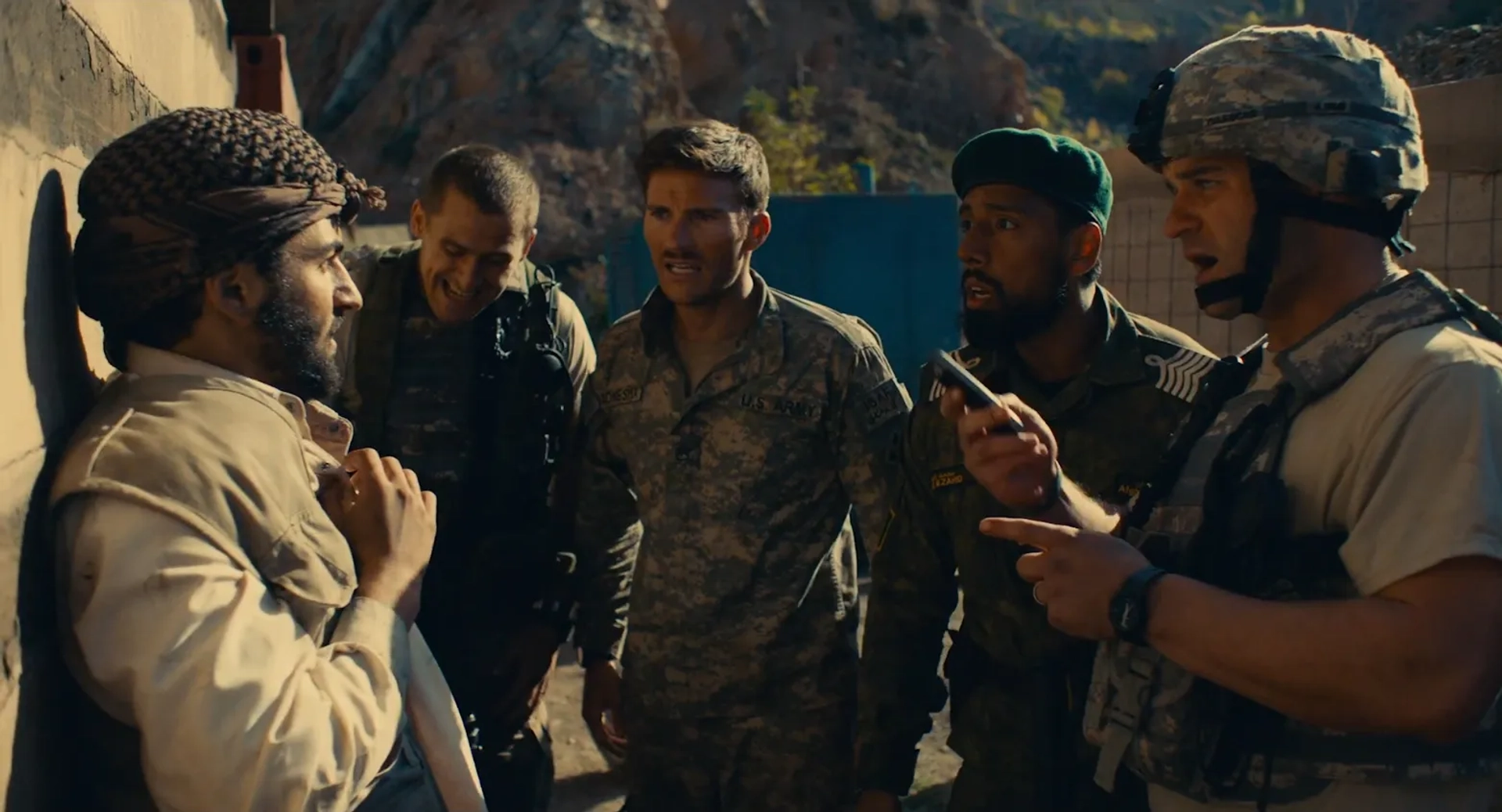 Scott Eastwood, Jack Kesy, Milo Gibson, and Ahmad Sakhi in The Outpost (2019)