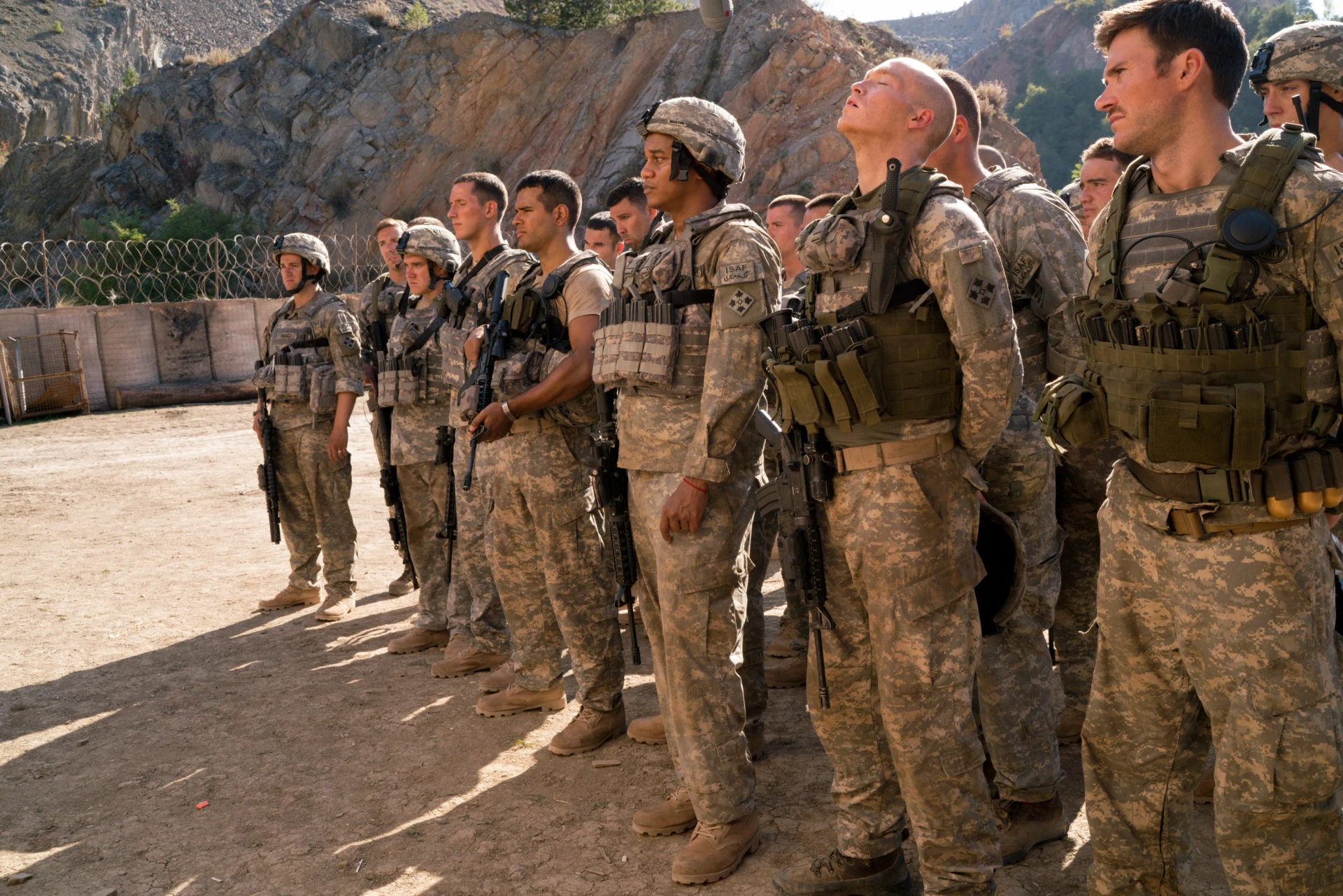 Cory Hardrict, Jacob Scipio, Bobby Lockwood, Alexander Arnold, Scott Eastwood, Caleb Landry Jones, James Jagger, Jack Kesy, Taylor John Smith, and Milo Gibson in The Outpost (2019)