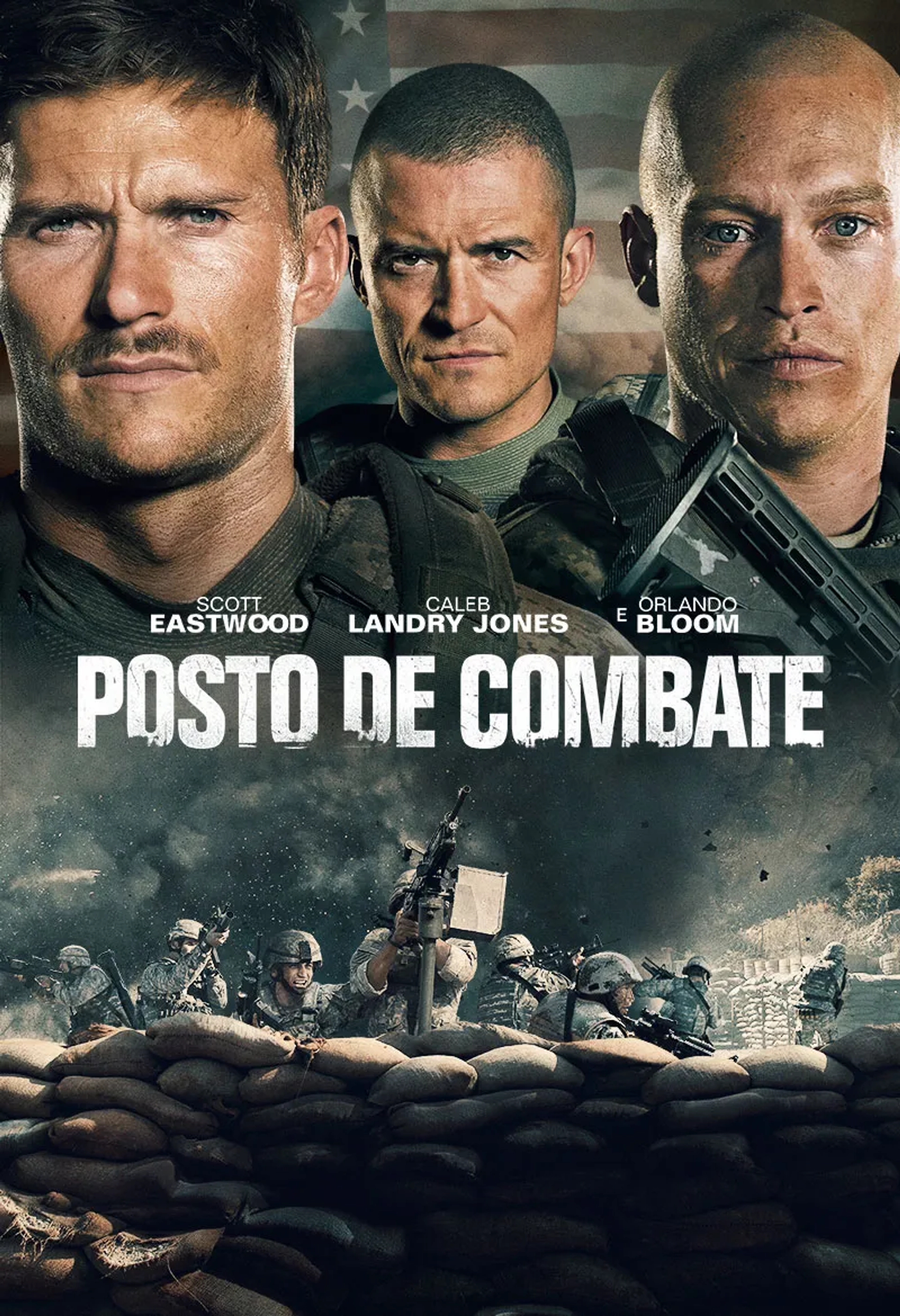 Orlando Bloom, Scott Eastwood, and Caleb Landry Jones in The Outpost (2019)