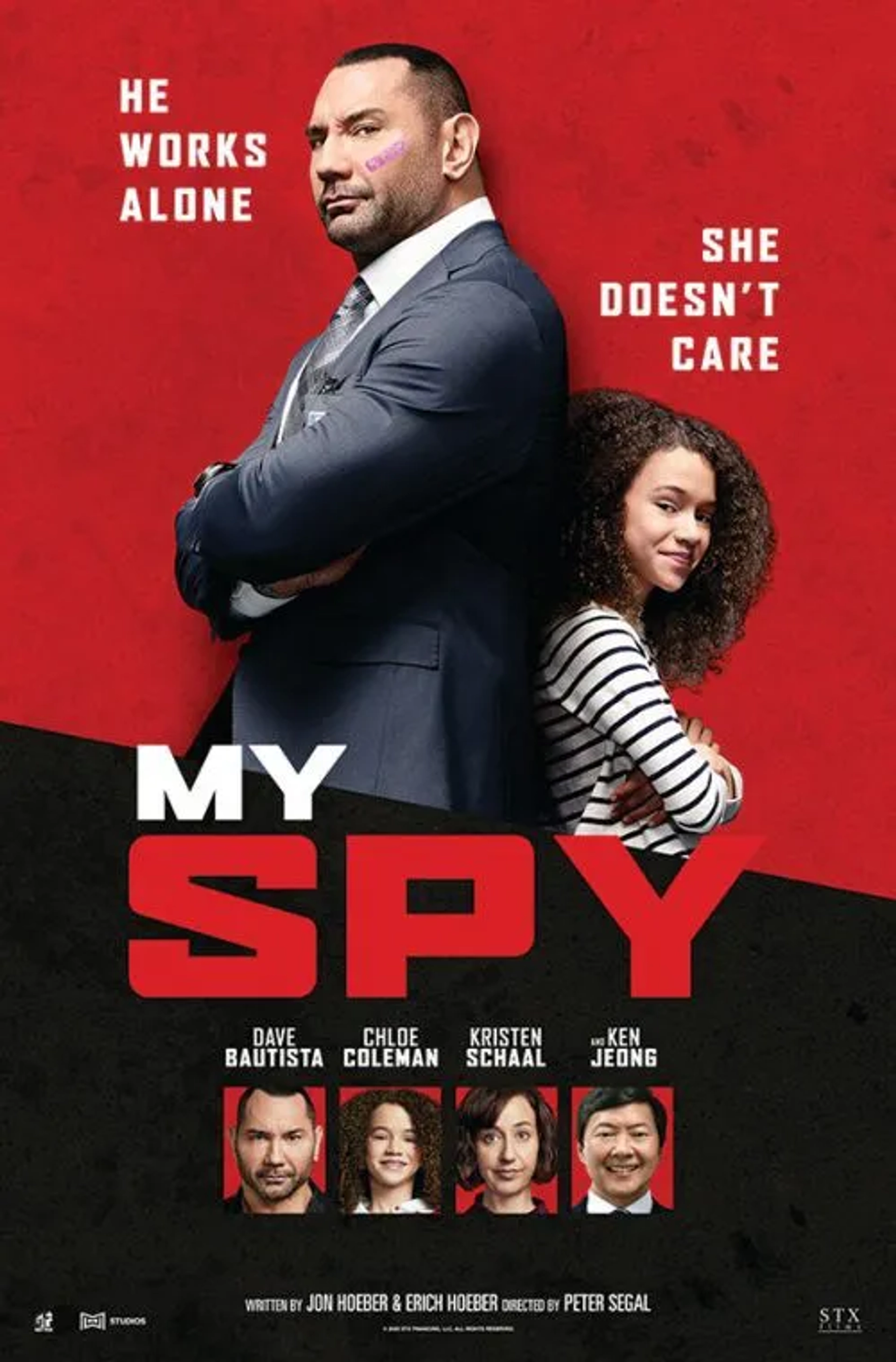 Ken Jeong, Kristen Schaal, Dave Bautista, and Chloe Coleman in My Spy (2020)