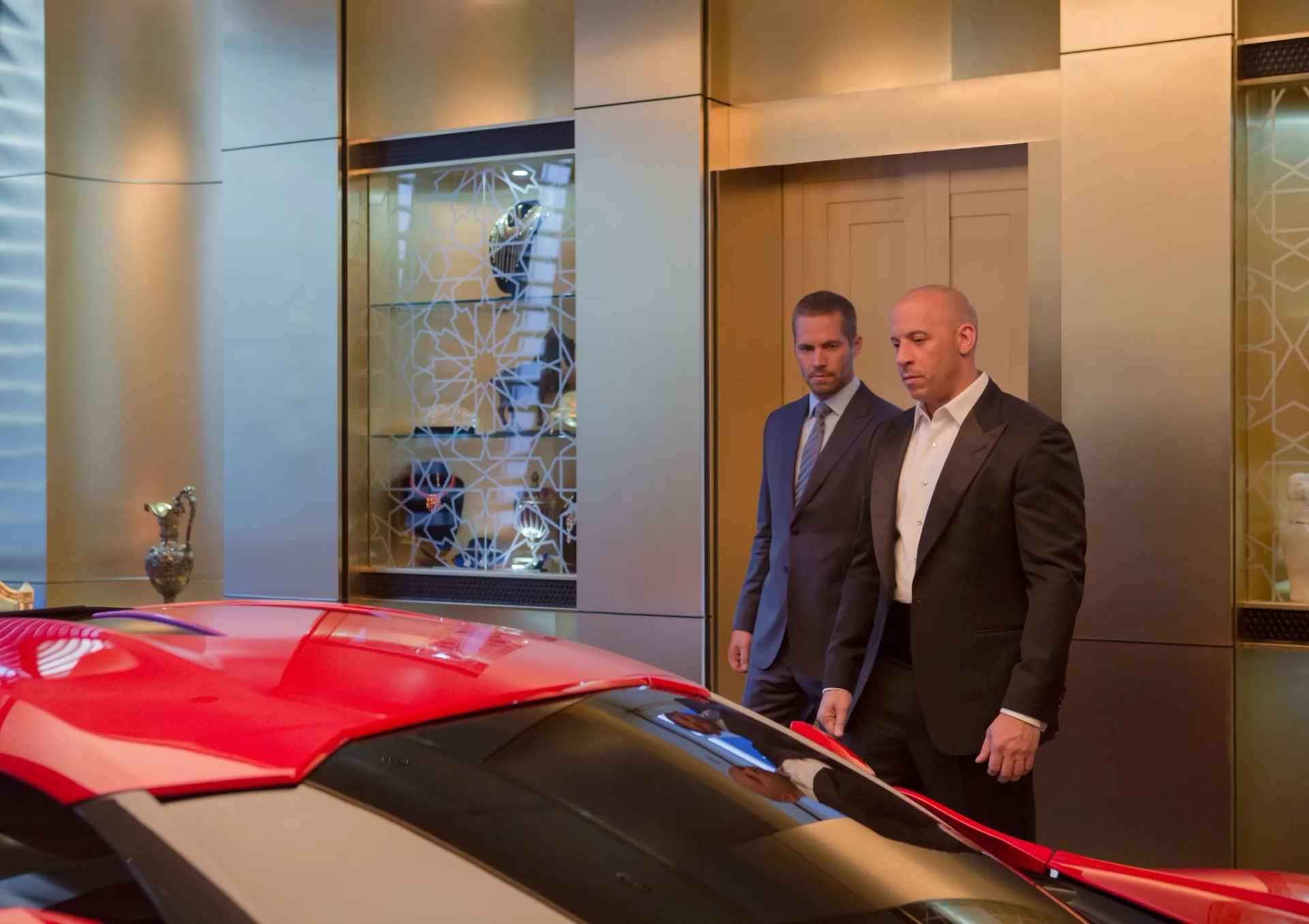 Vin Diesel and Paul Walker in Furious 7 (2015)
