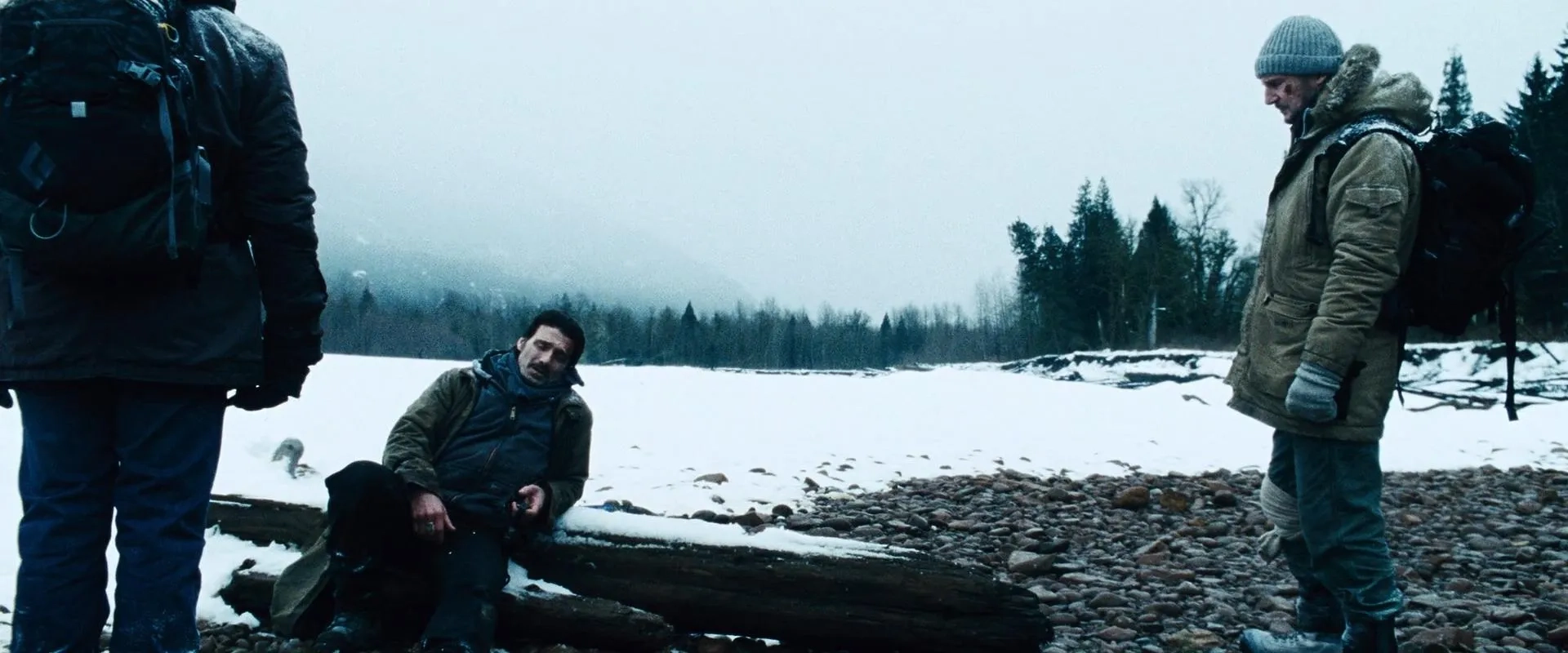 Liam Neeson, Frank Grillo, and Dallas Roberts in The Grey (2011)