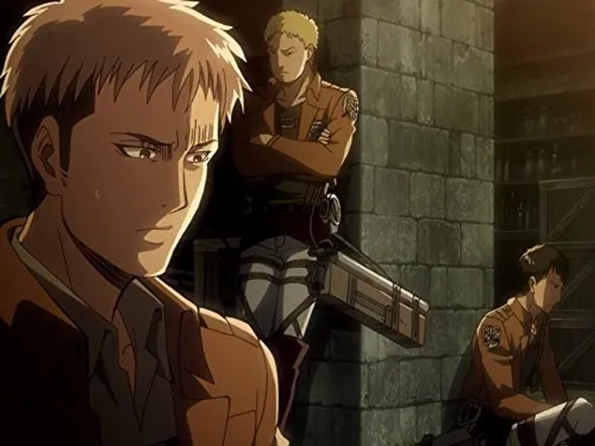 Robert McCollum, Mike McFarland, David Matranga, Kishô Taniyama, Yoshimasa Hosoya, and Tomohisa Hashizume in Attack on Titan (2013)