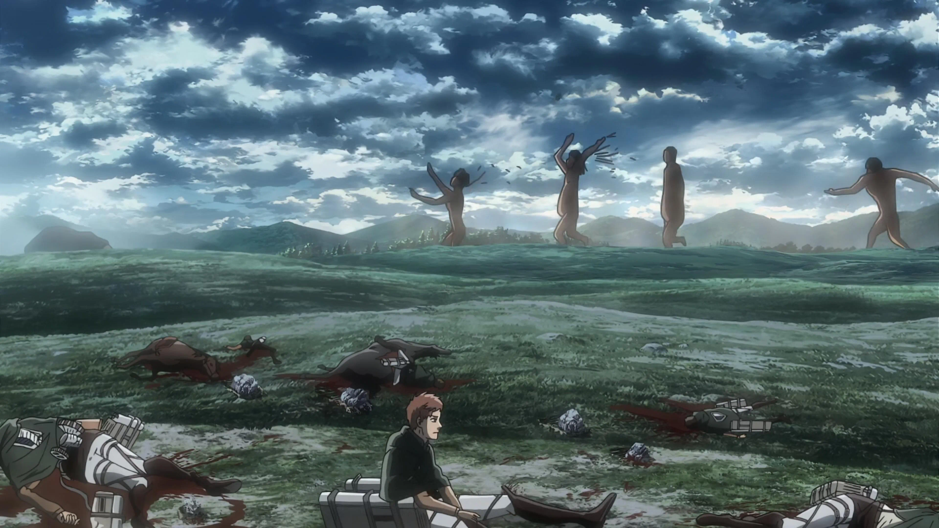 Hiroshi Kamiya and Kenshô Ono in Attack on Titan (2013)