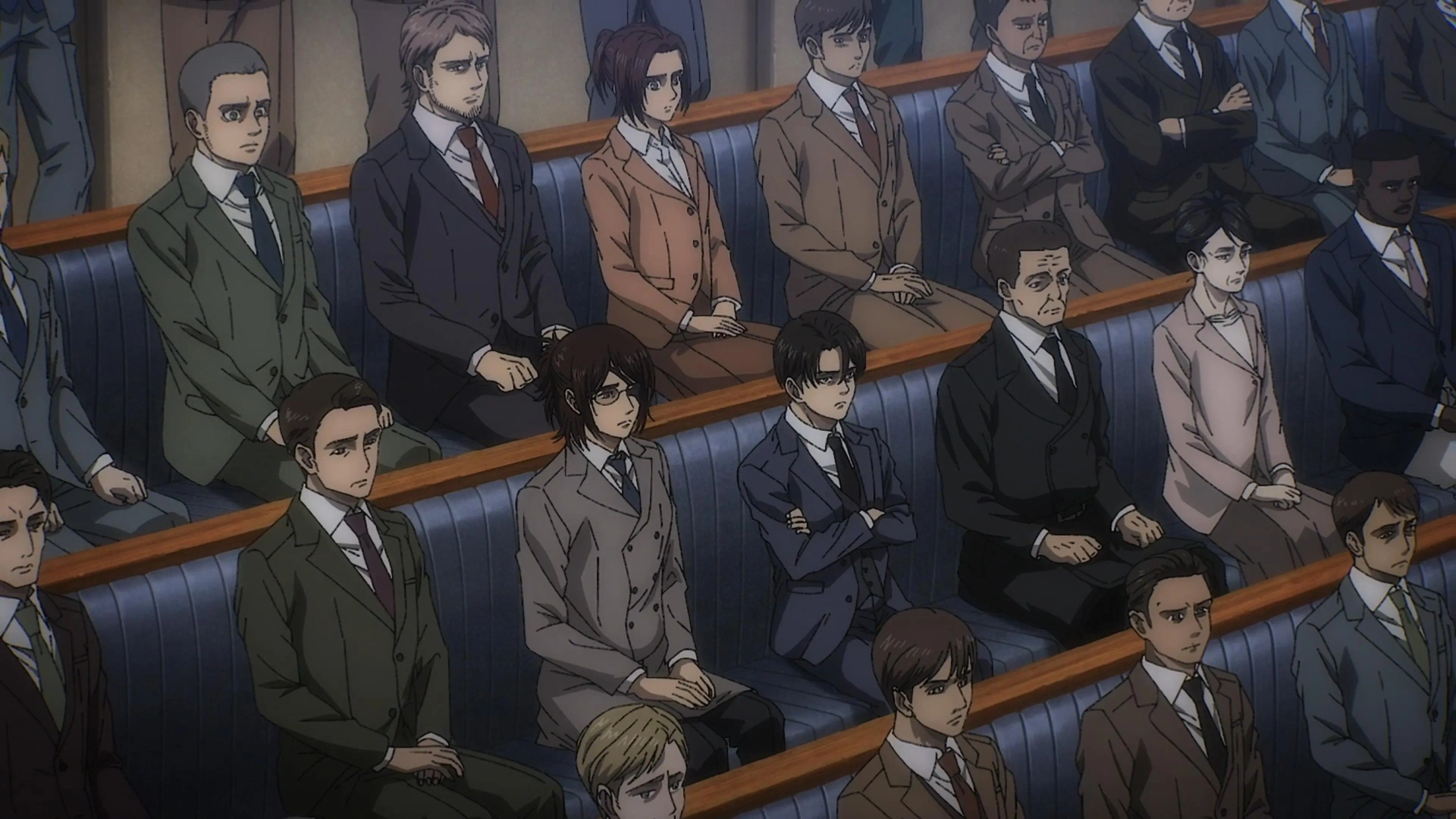 Hiroshi Kamiya, Romi Park, Kishô Taniyama, Hiro Shimono, Yû Kobayashi, Koji Hiwatari, and Kiri Yoshizawa in Attack on Titan: The Dawn of Humanity (2022)