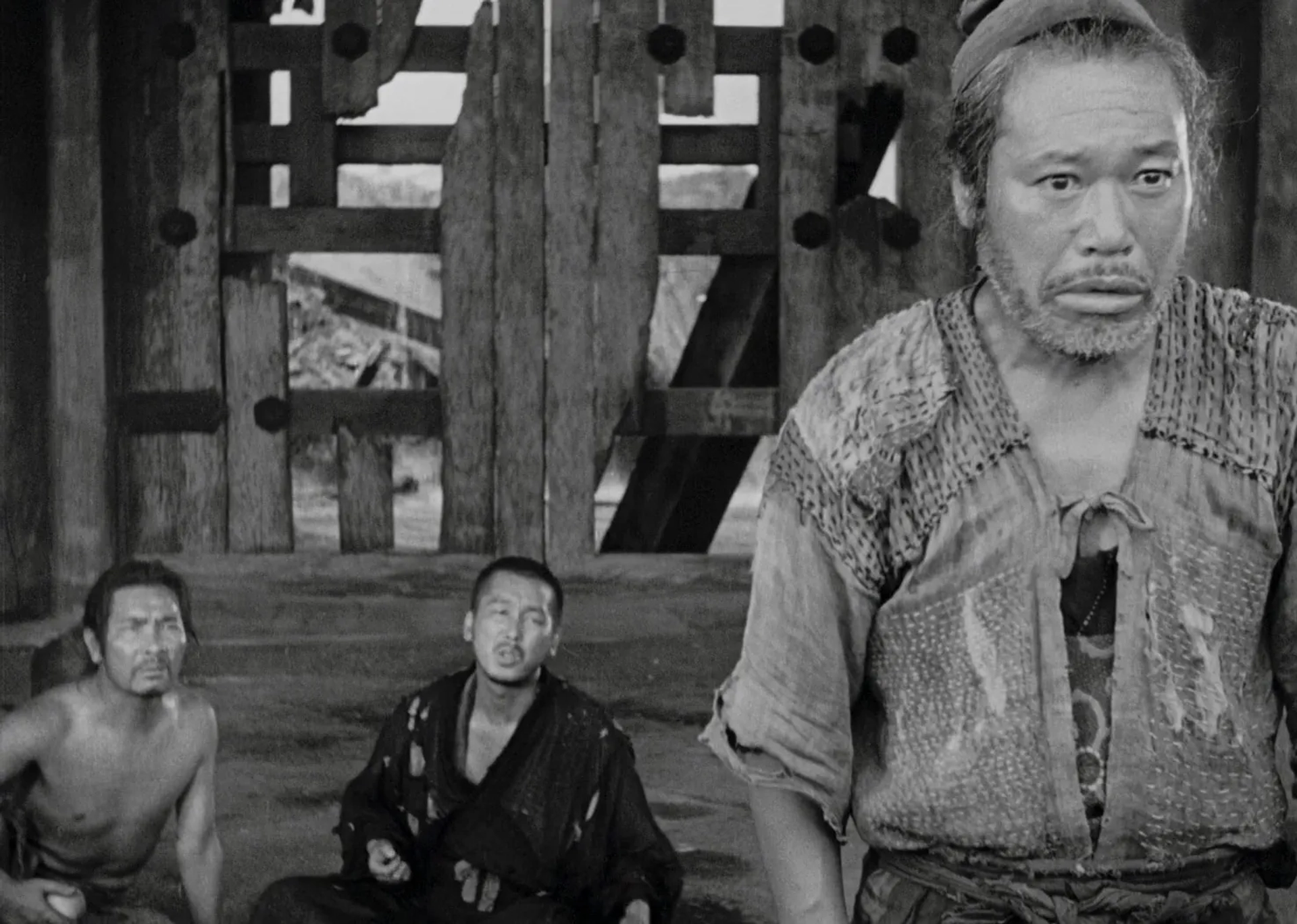 Minoru Chiaki, Takashi Shimura, and Kichijirô Ueda in Rashomon (1950)