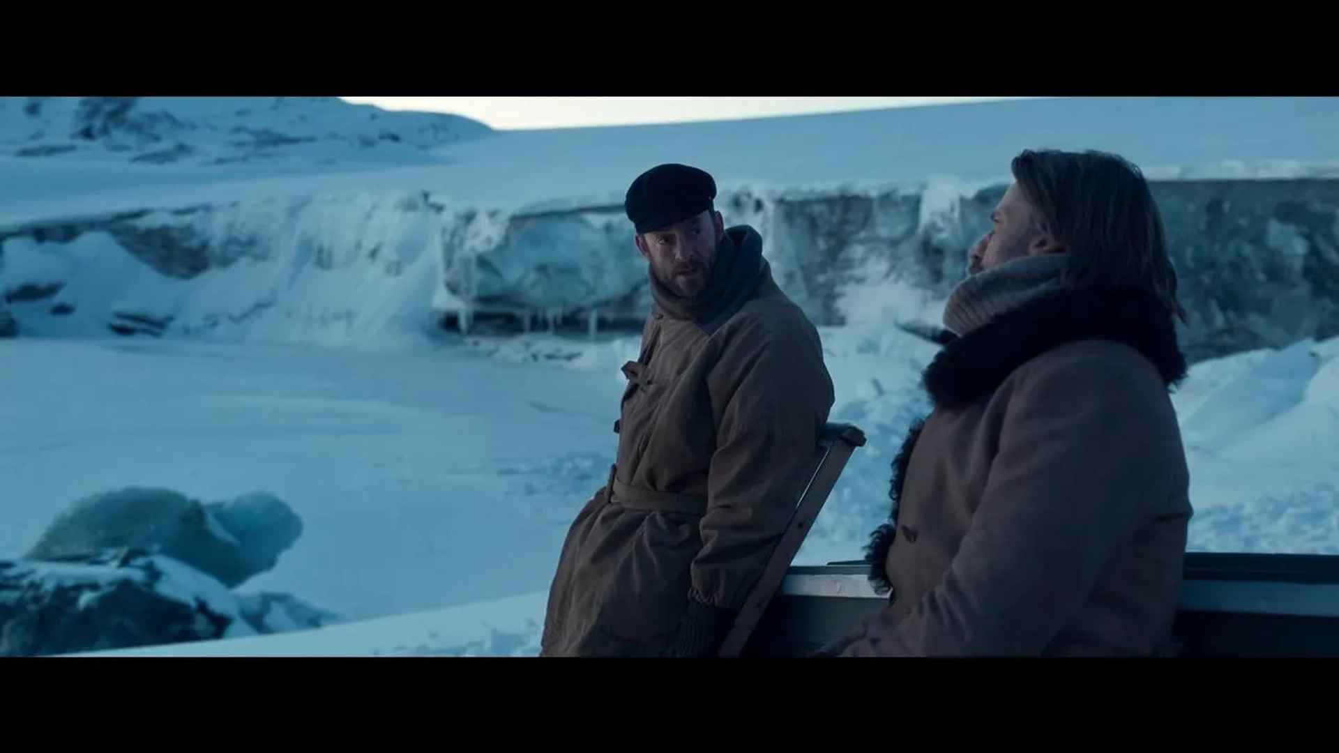 Nikolaj Coster-Waldau and Gísli Örn Garðarsson in Against the Ice (2022)