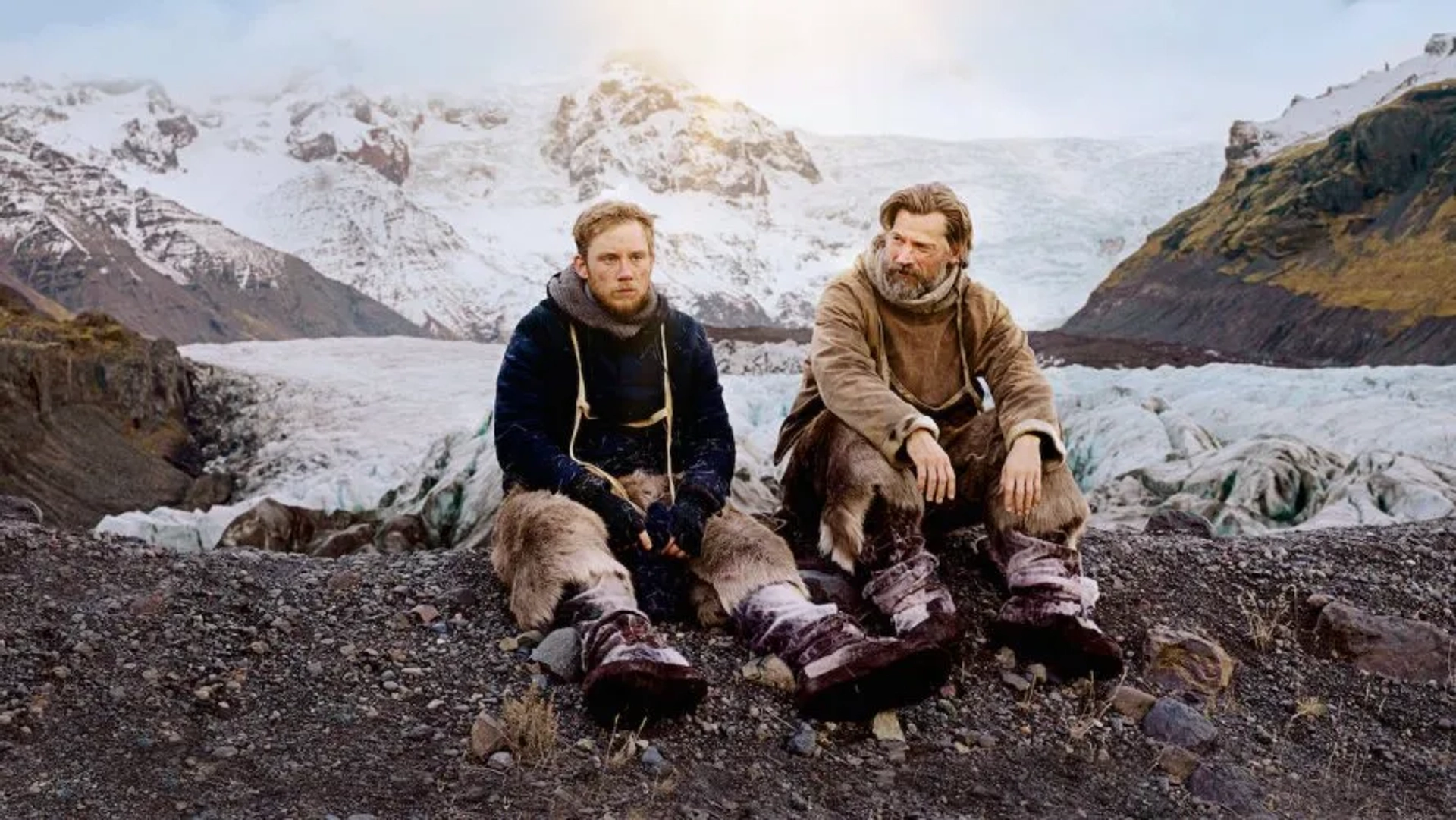 Nikolaj Coster-Waldau and Joe Cole in Against the Ice (2022)