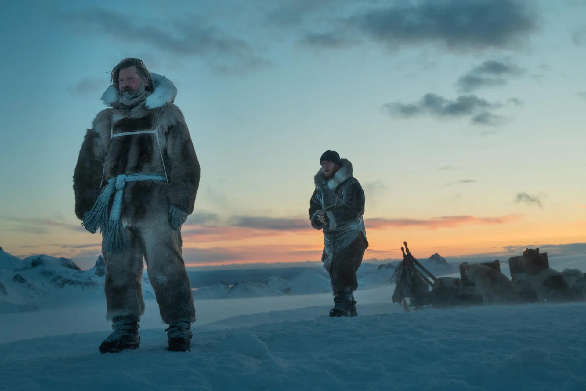 Nikolaj Coster-Waldau and Joe Cole in Against the Ice (2022)