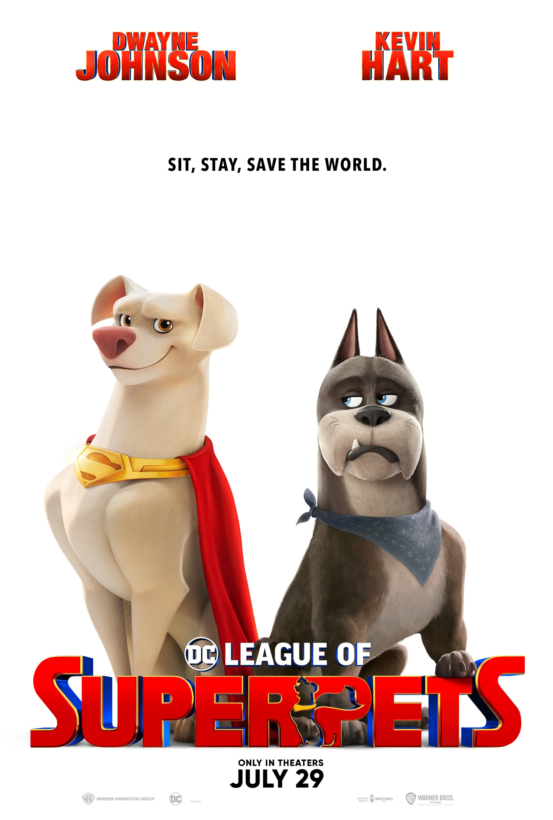 Kevin Hart and Dwayne Johnson in DC League of Super-Pets (2022)