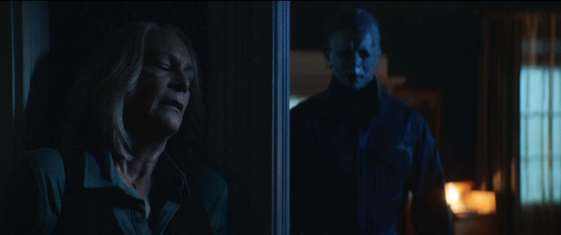 Jamie Lee Curtis and James Jude Courtney in Halloween Ends (2022)