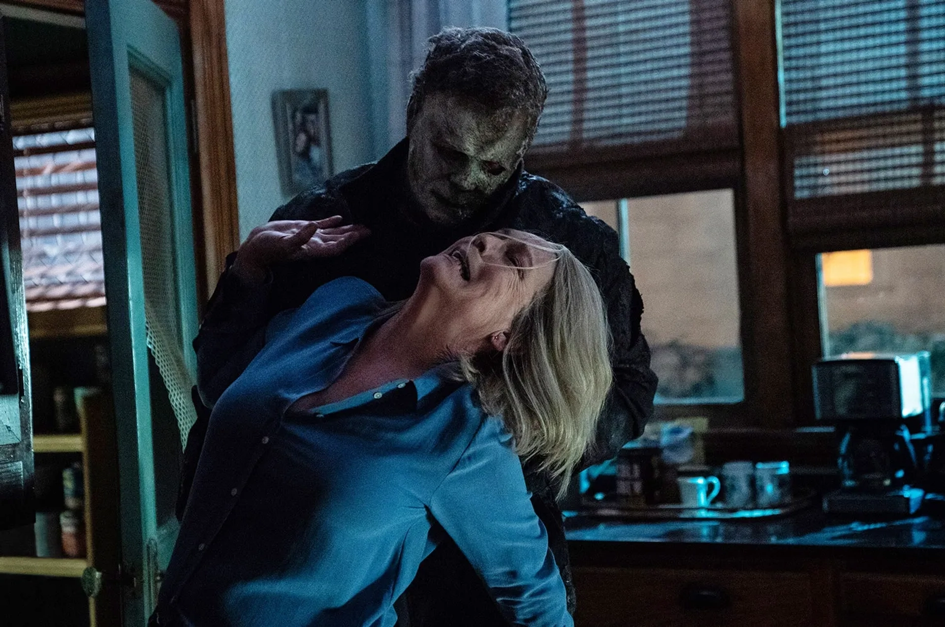 Jamie Lee Curtis and James Jude Courtney in Halloween Ends (2022)