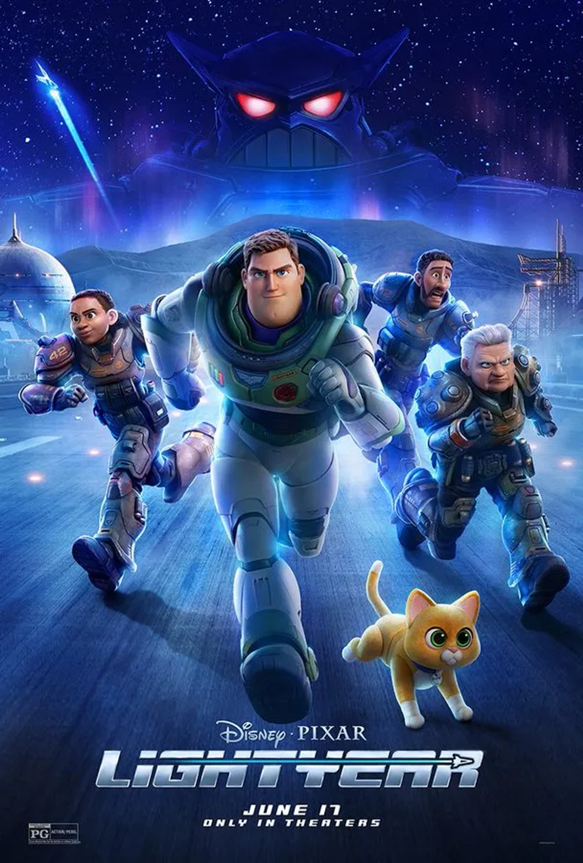 James Brolin, Taika Waititi, Chris Evans, Keke Palmer, and Uzo Aduba in Lightyear (2022)