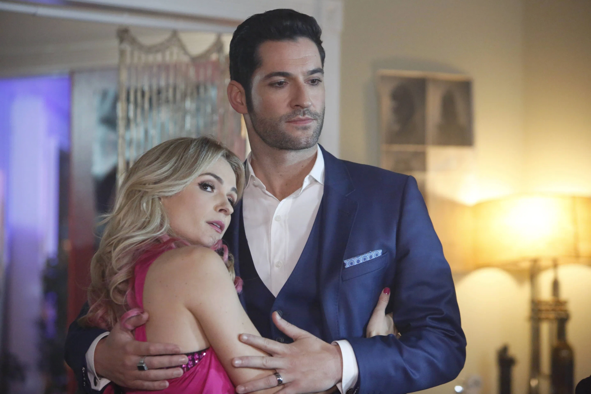 Tom Ellis and Lindsey Gort in Lucifer (2016)