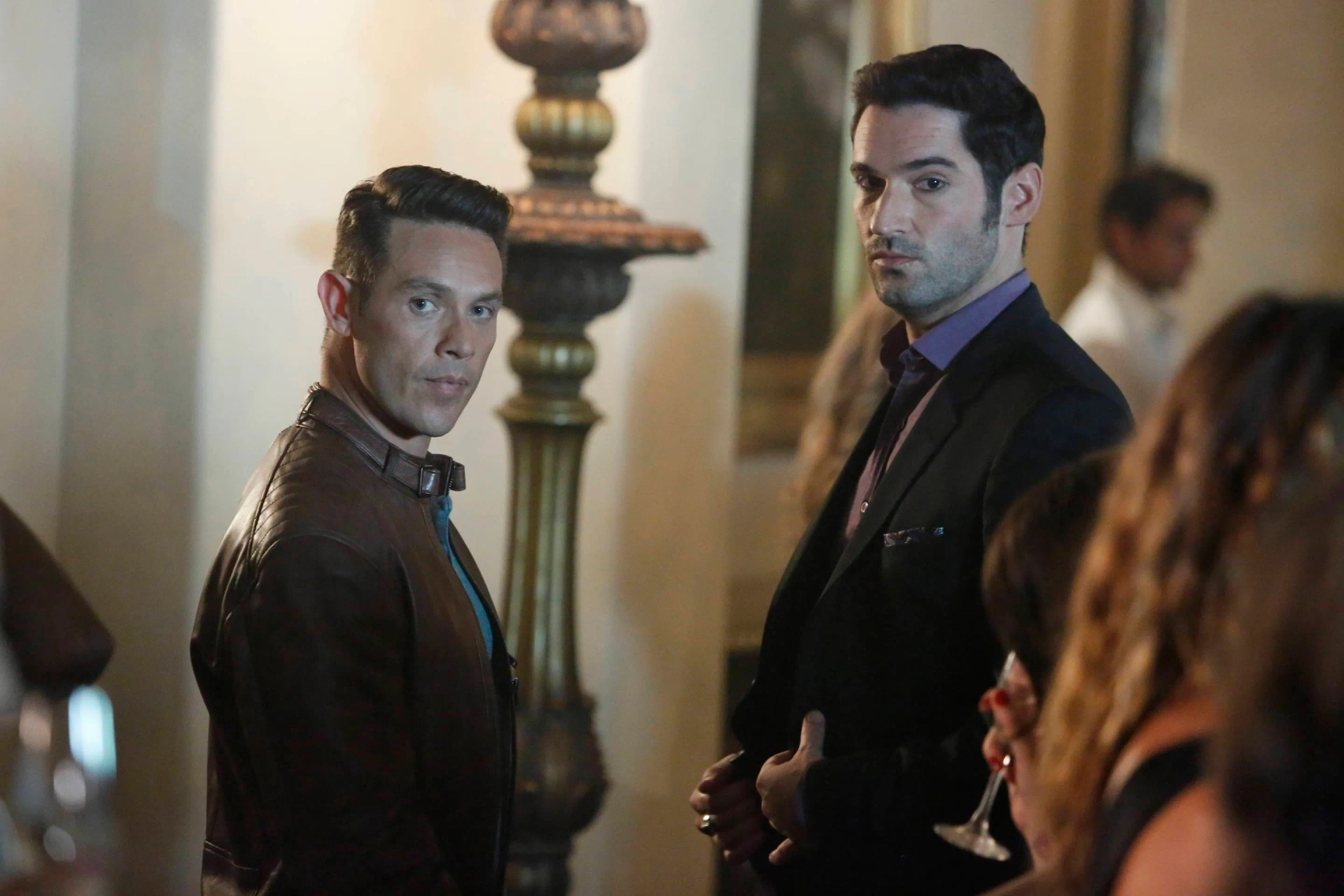 Tom Ellis and Kevin Alejandro in Lucifer (2016)