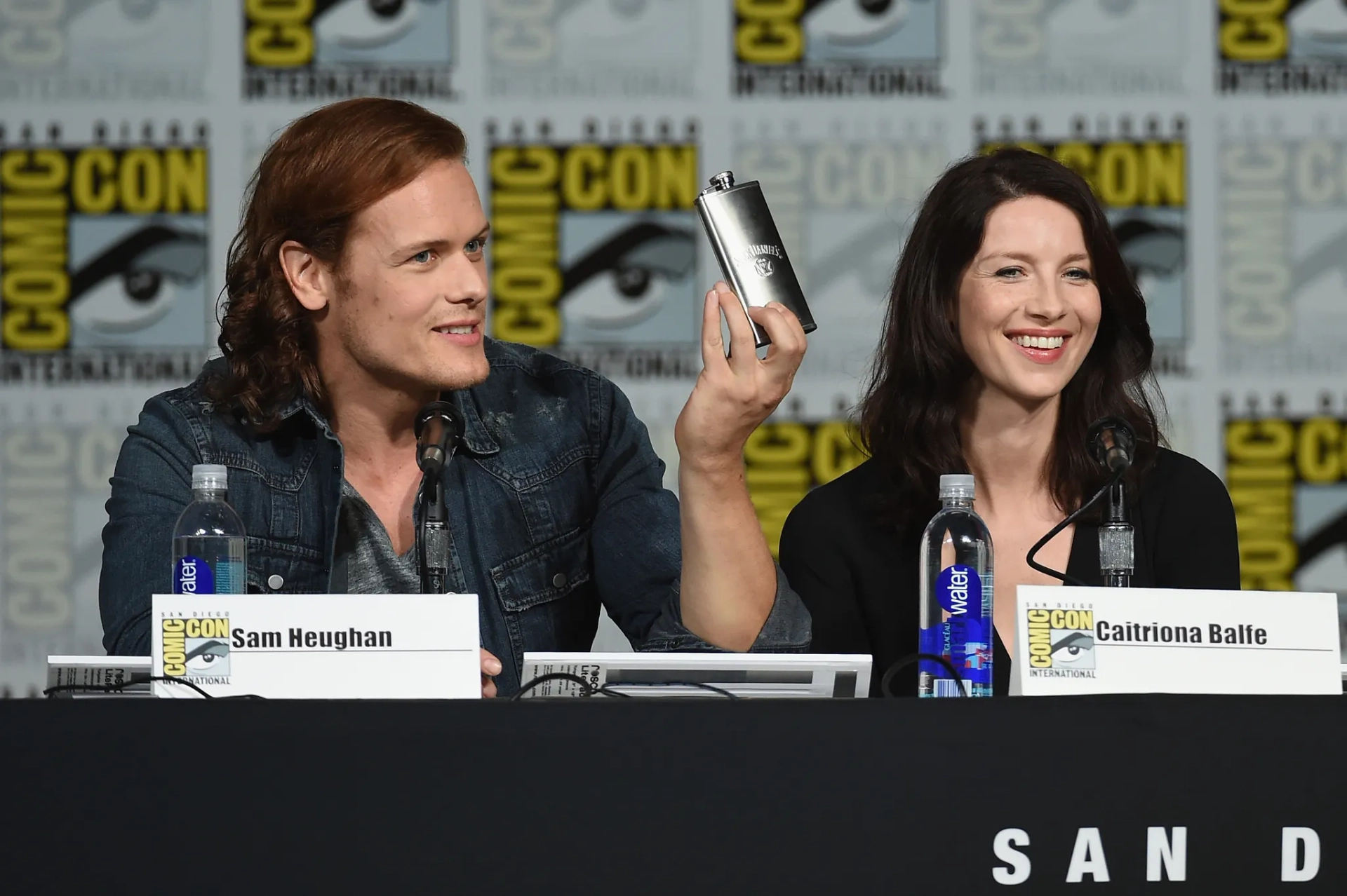 Caitríona Balfe and Sam Heughan at an event for Outlander (2014)