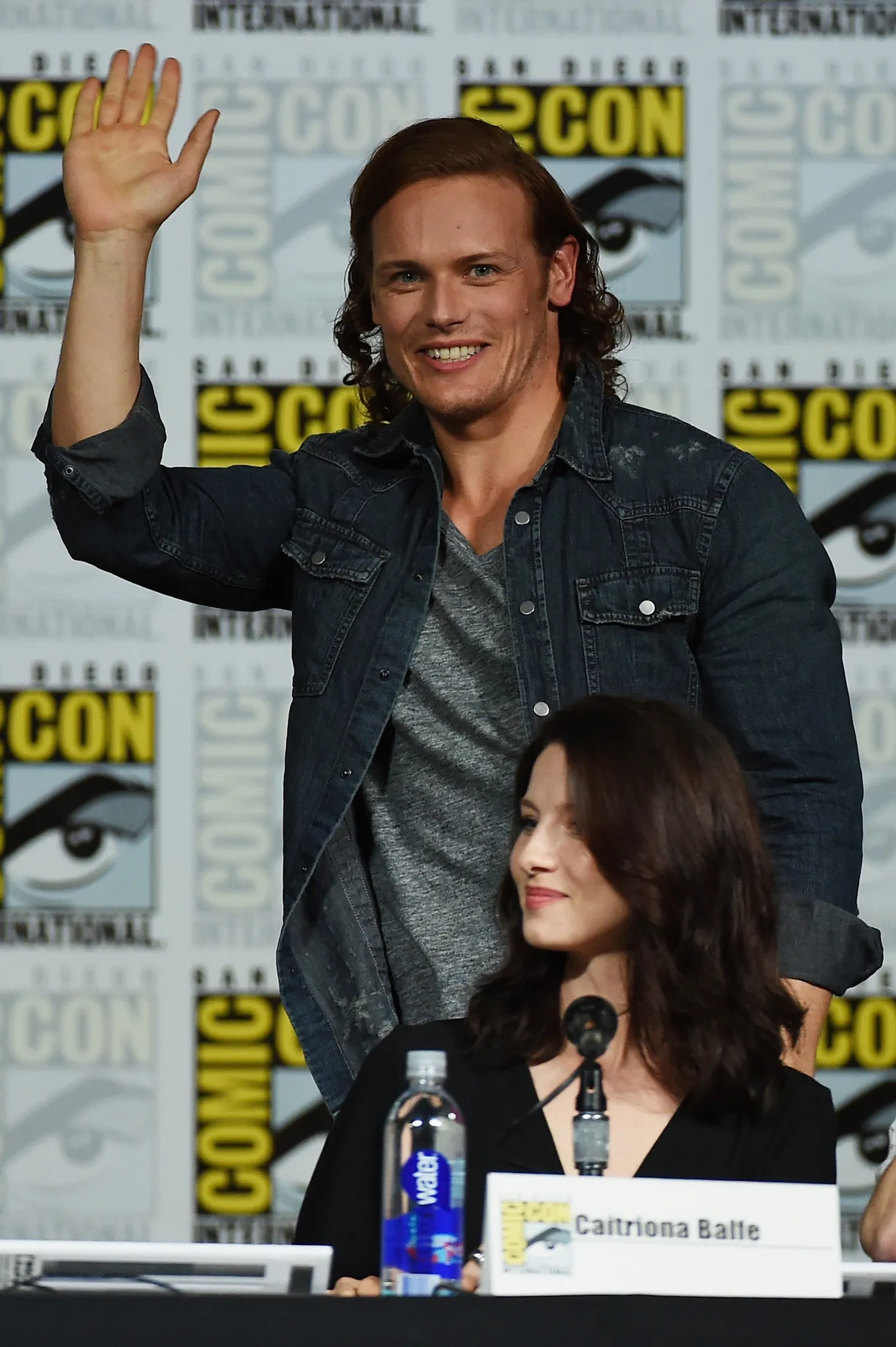 Caitríona Balfe and Sam Heughan at an event for Outlander (2014)