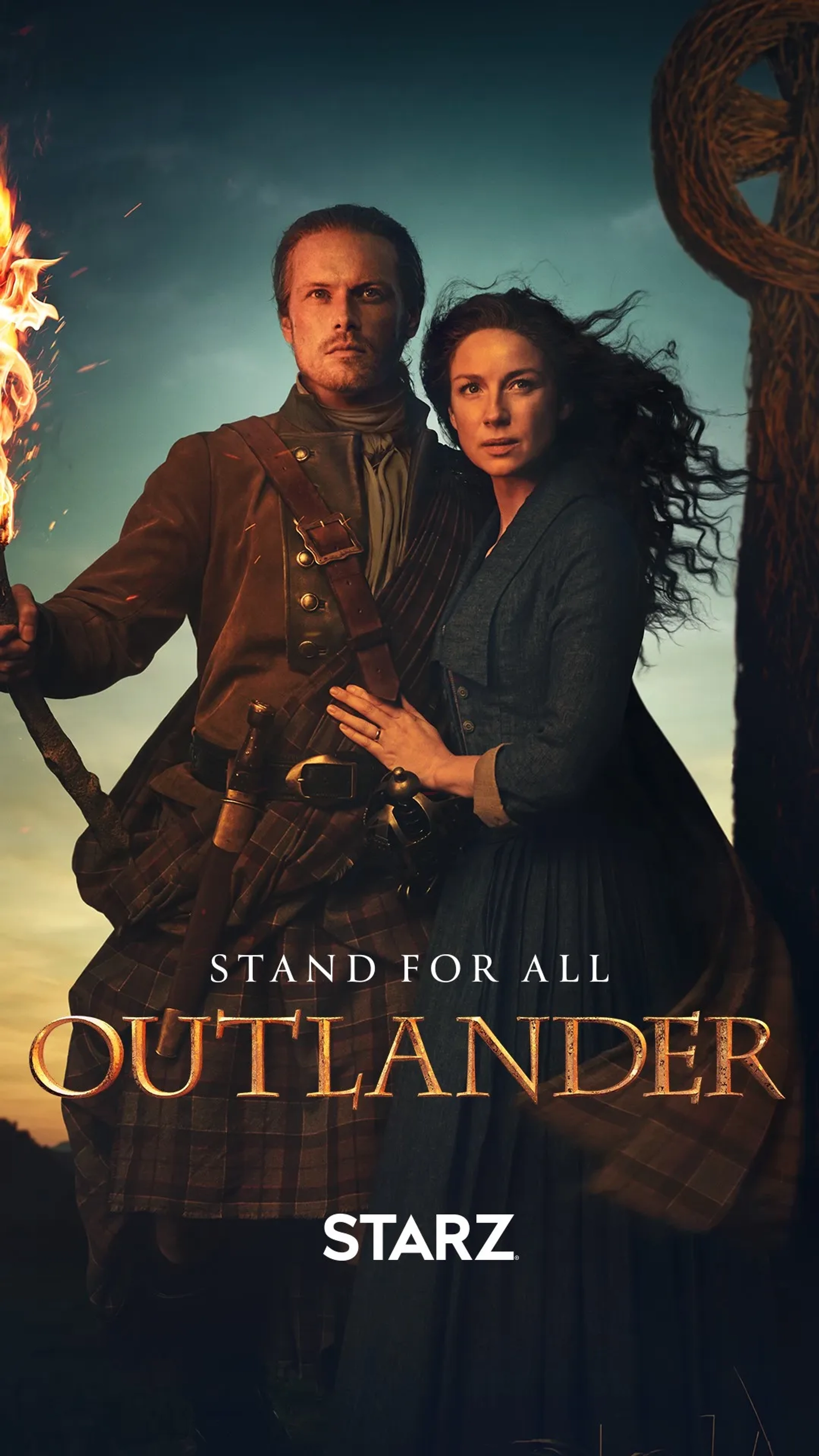 Caitríona Balfe and Sam Heughan in Outlander (2014)