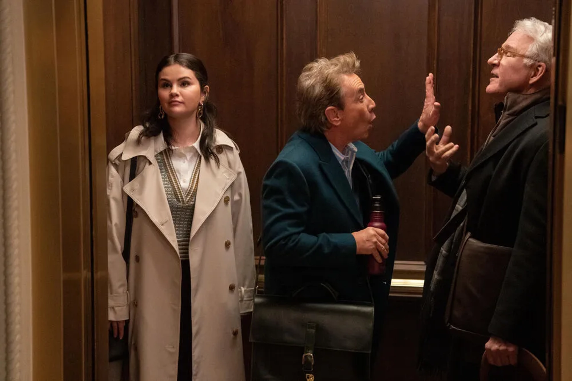 Steve Martin, Martin Short, and Selena Gomez in Only Murders in the Building (2021)