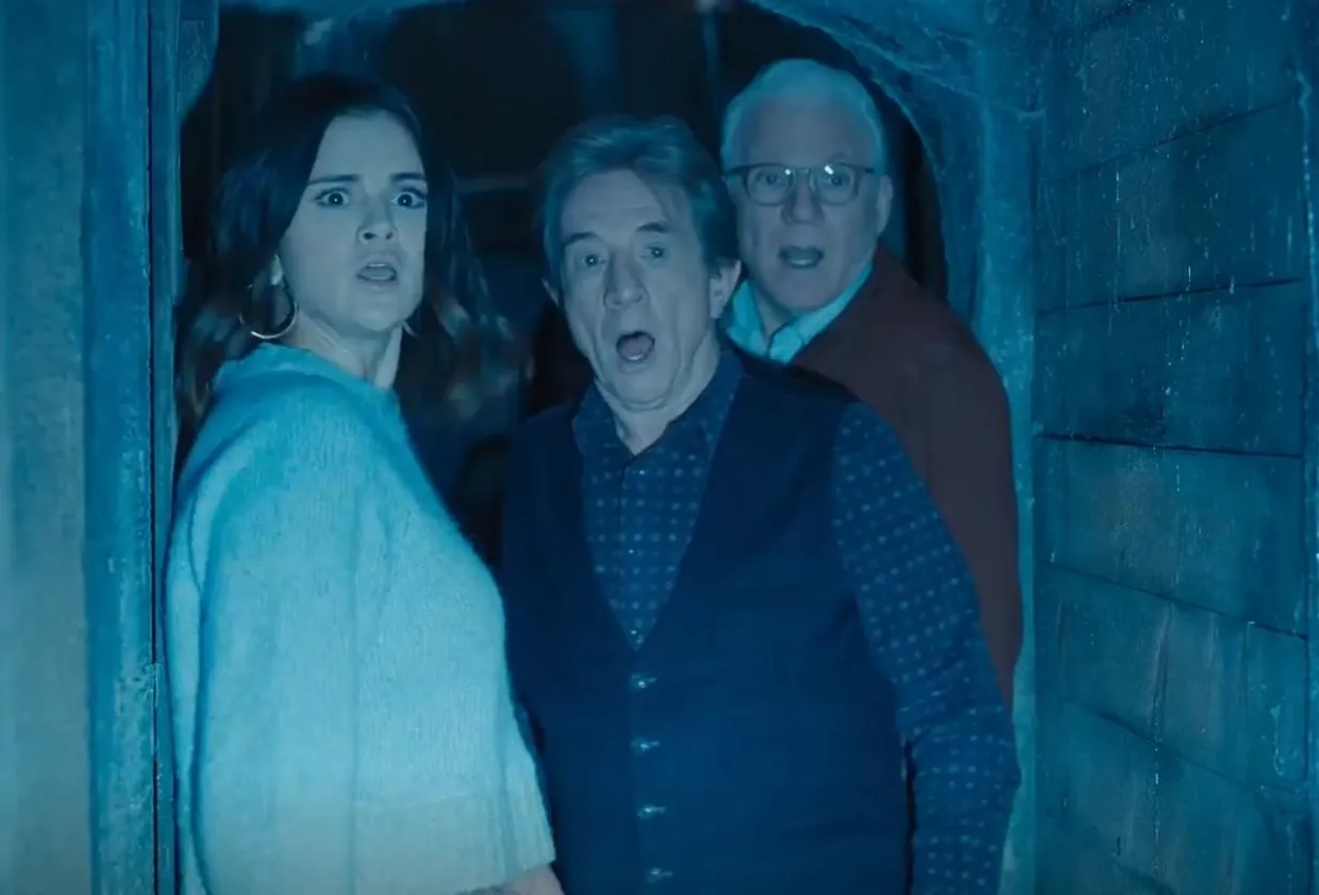 Steve Martin, Martin Short, and Selena Gomez in Only Murders in the Building (2021)