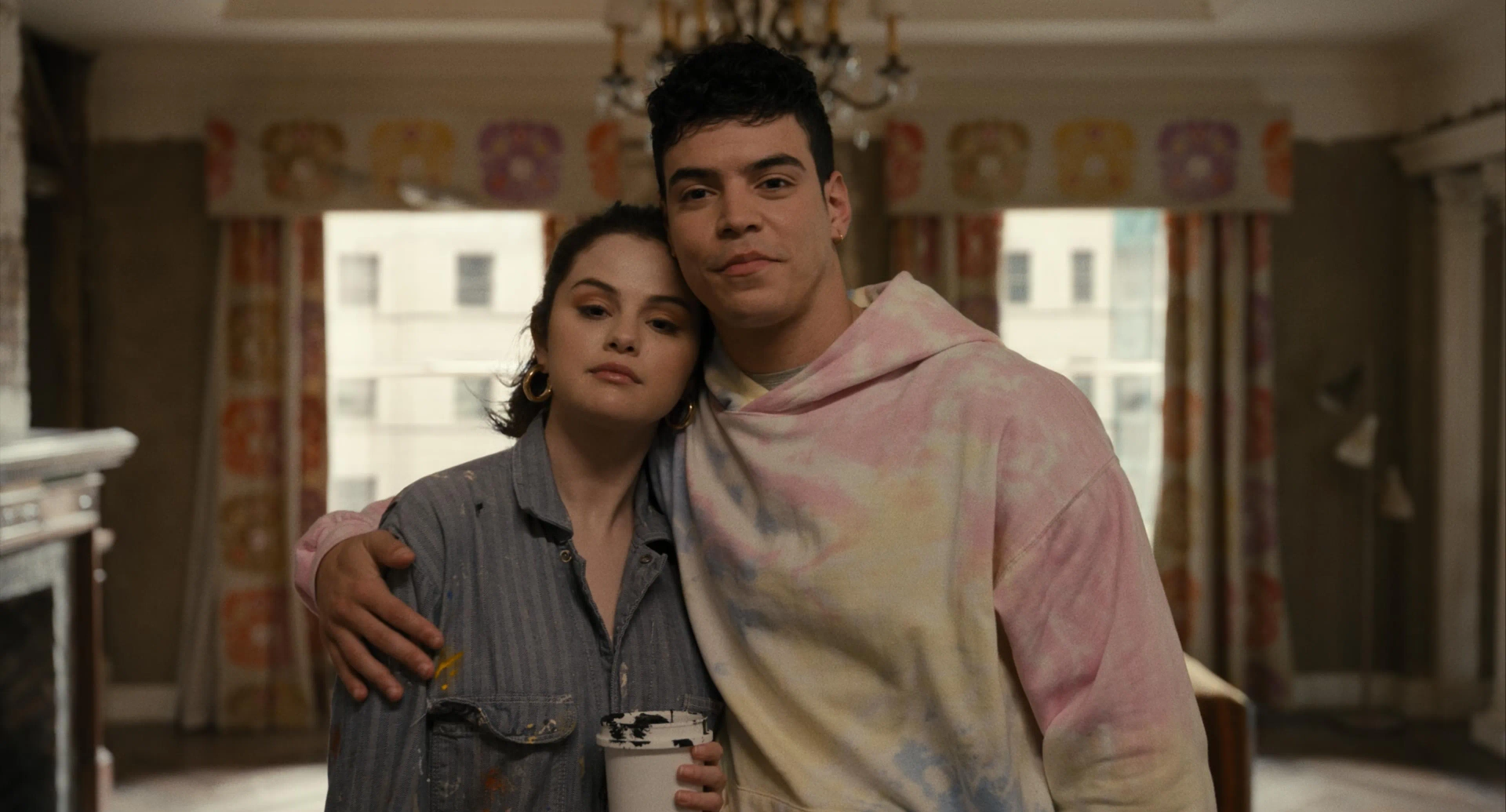 Selena Gomez and Aaron Dominguez in Only Murders in the Building (2021)