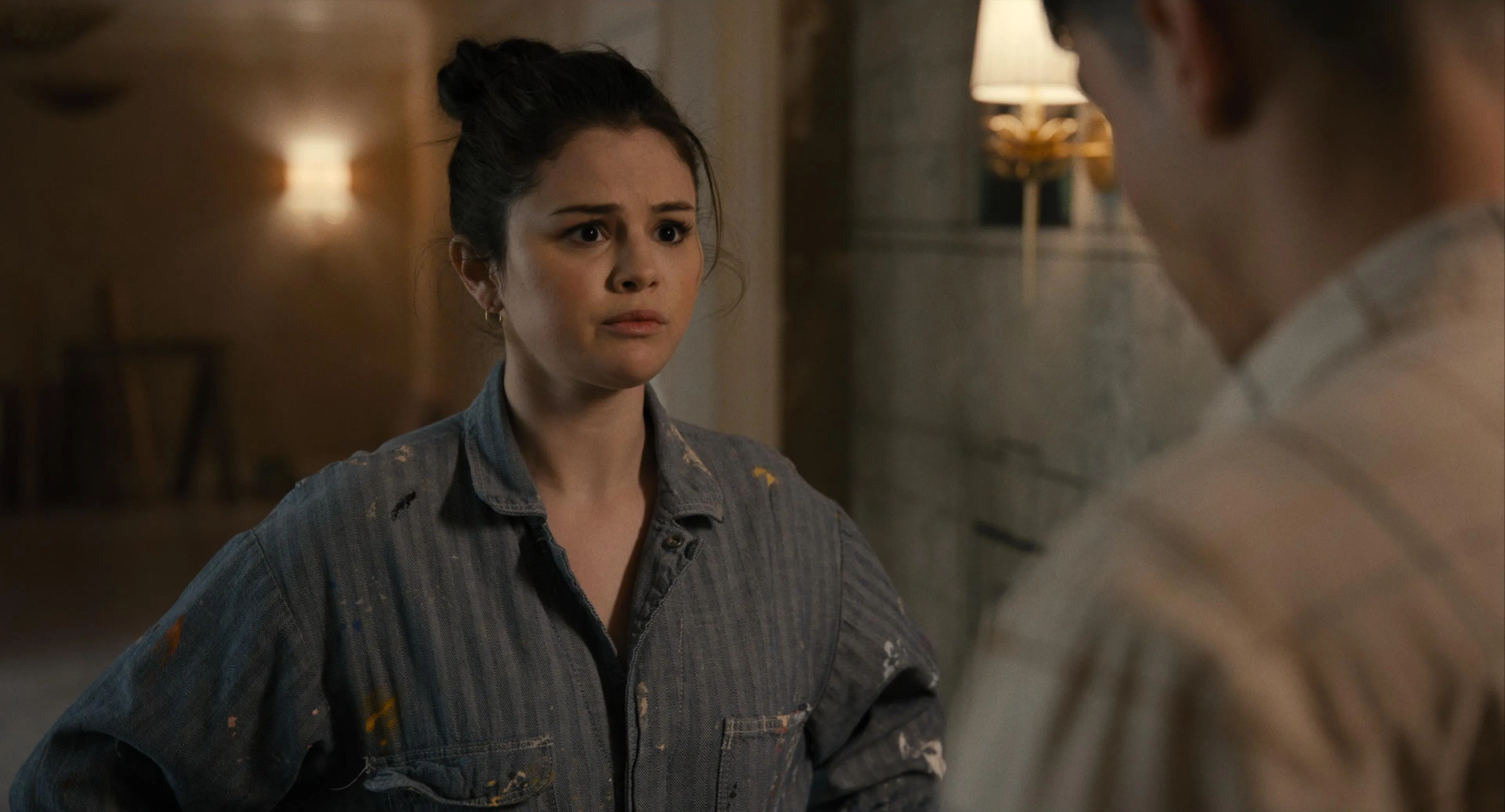 Selena Gomez and Aaron Dominguez in Only Murders in the Building (2021)