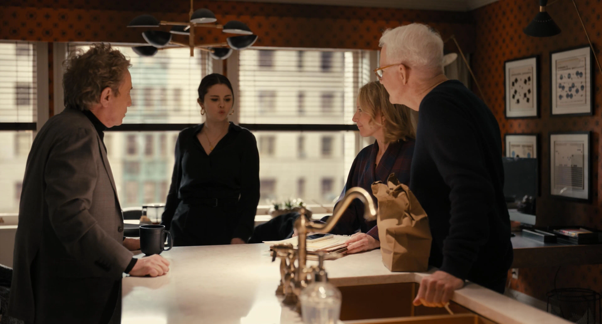 Steve Martin, Martin Short, Amy Ryan, and Selena Gomez in Only Murders in the Building (2021)