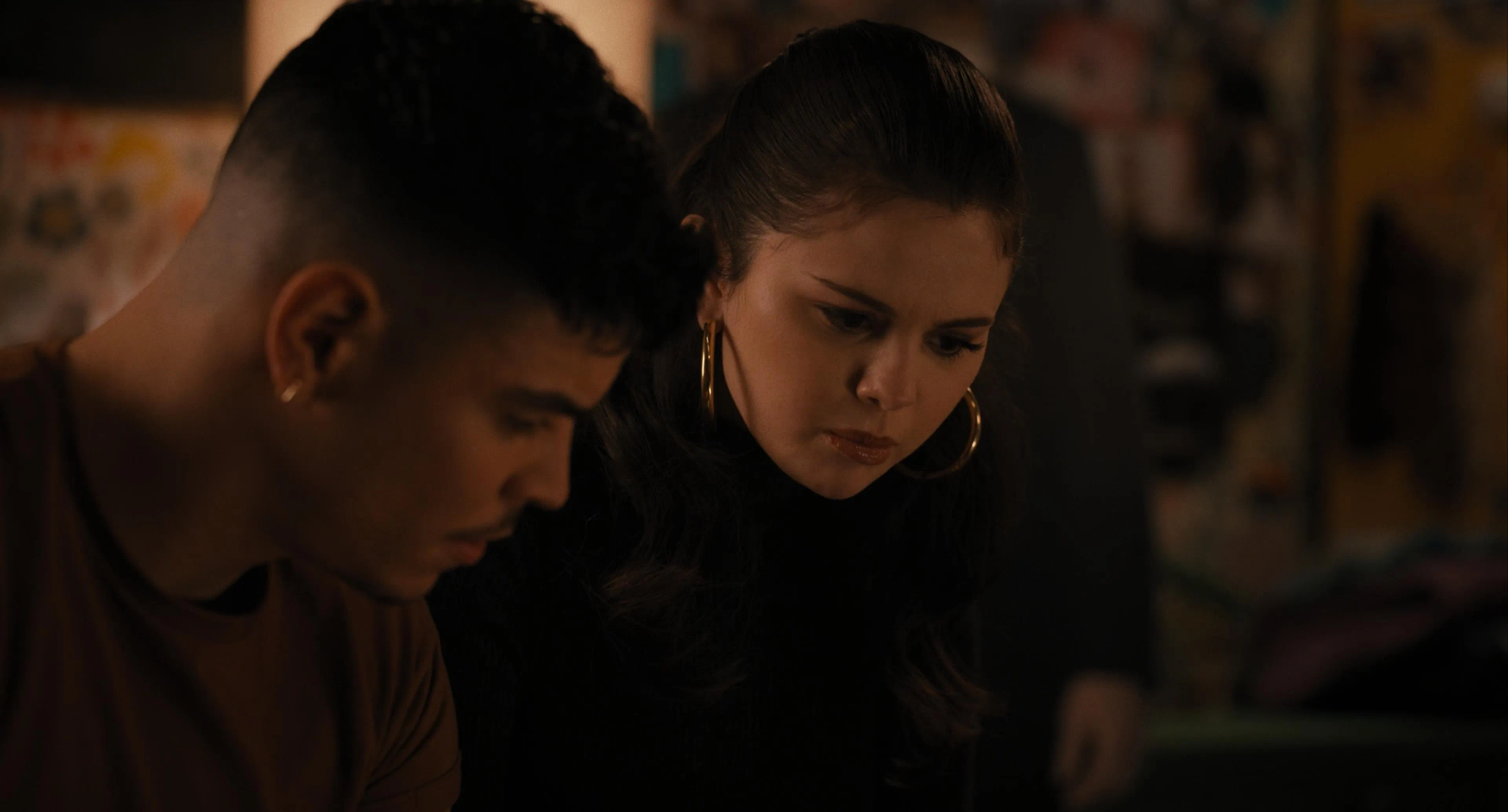 Selena Gomez and Aaron Dominguez in Only Murders in the Building (2021)
