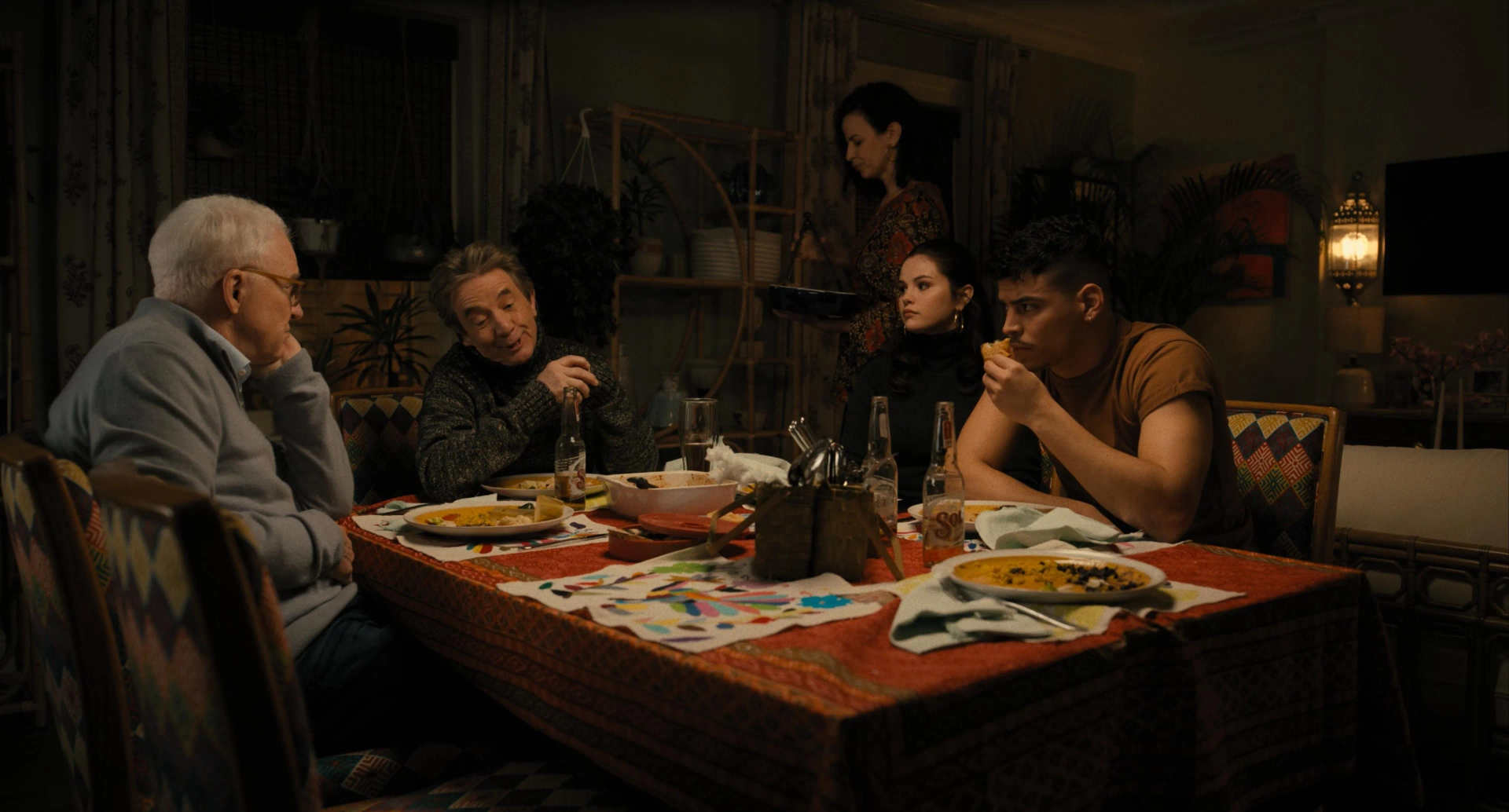 Steve Martin, Martin Short, Selena Gomez, and Aaron Dominguez in Only Murders in the Building (2021)