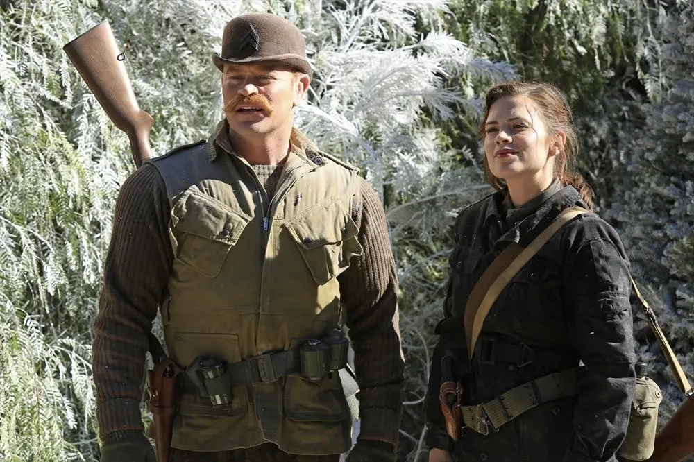 Neal McDonough and Hayley Atwell in Agent Carter (2015)