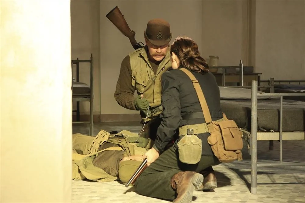 Neal McDonough and Hayley Atwell in Agent Carter (2015)