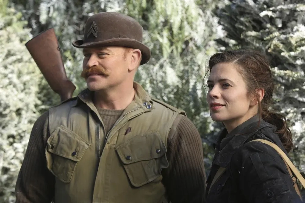 Neal McDonough and Hayley Atwell in Agent Carter (2015)