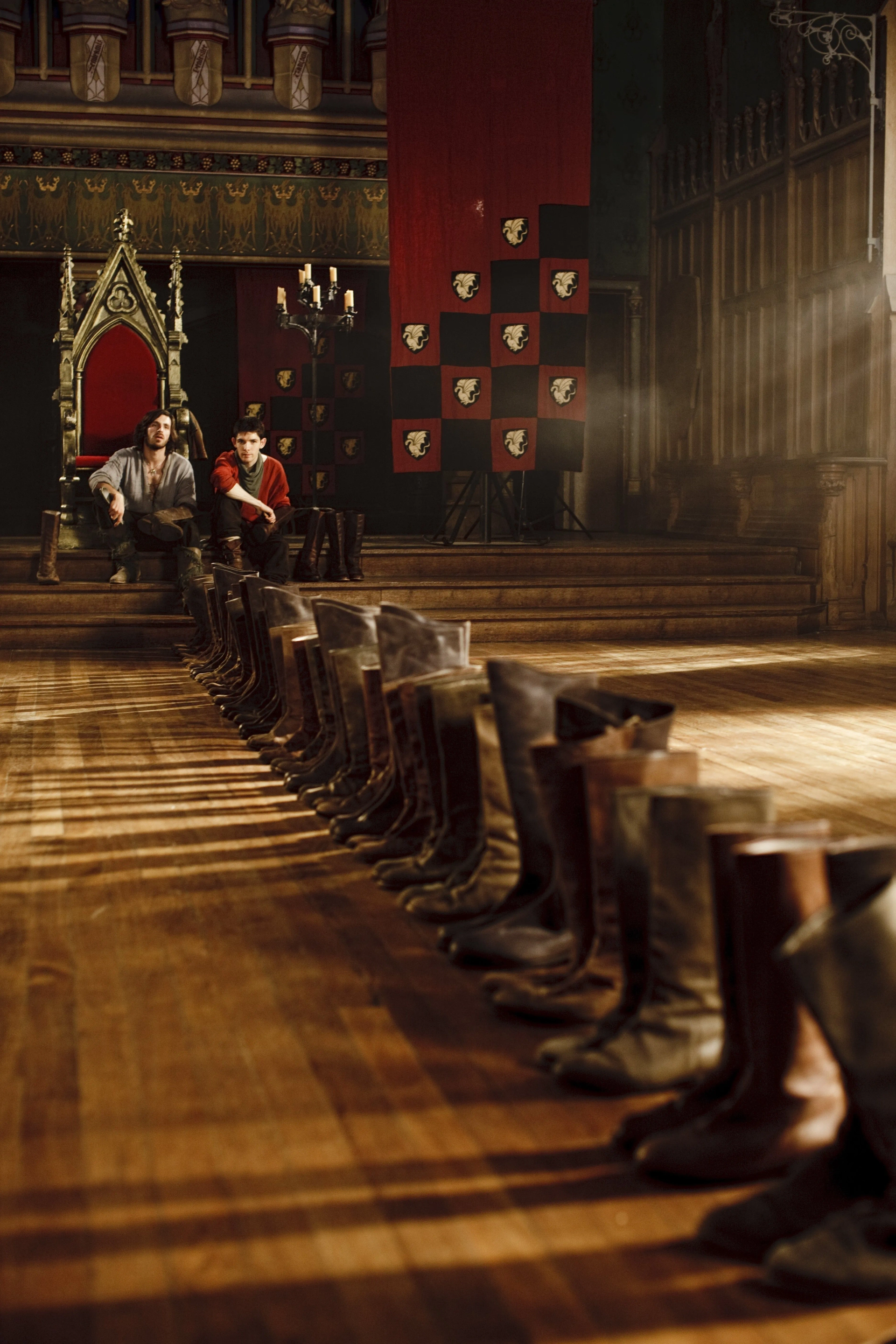 Eoin Macken and Colin Morgan in Merlin (2008)