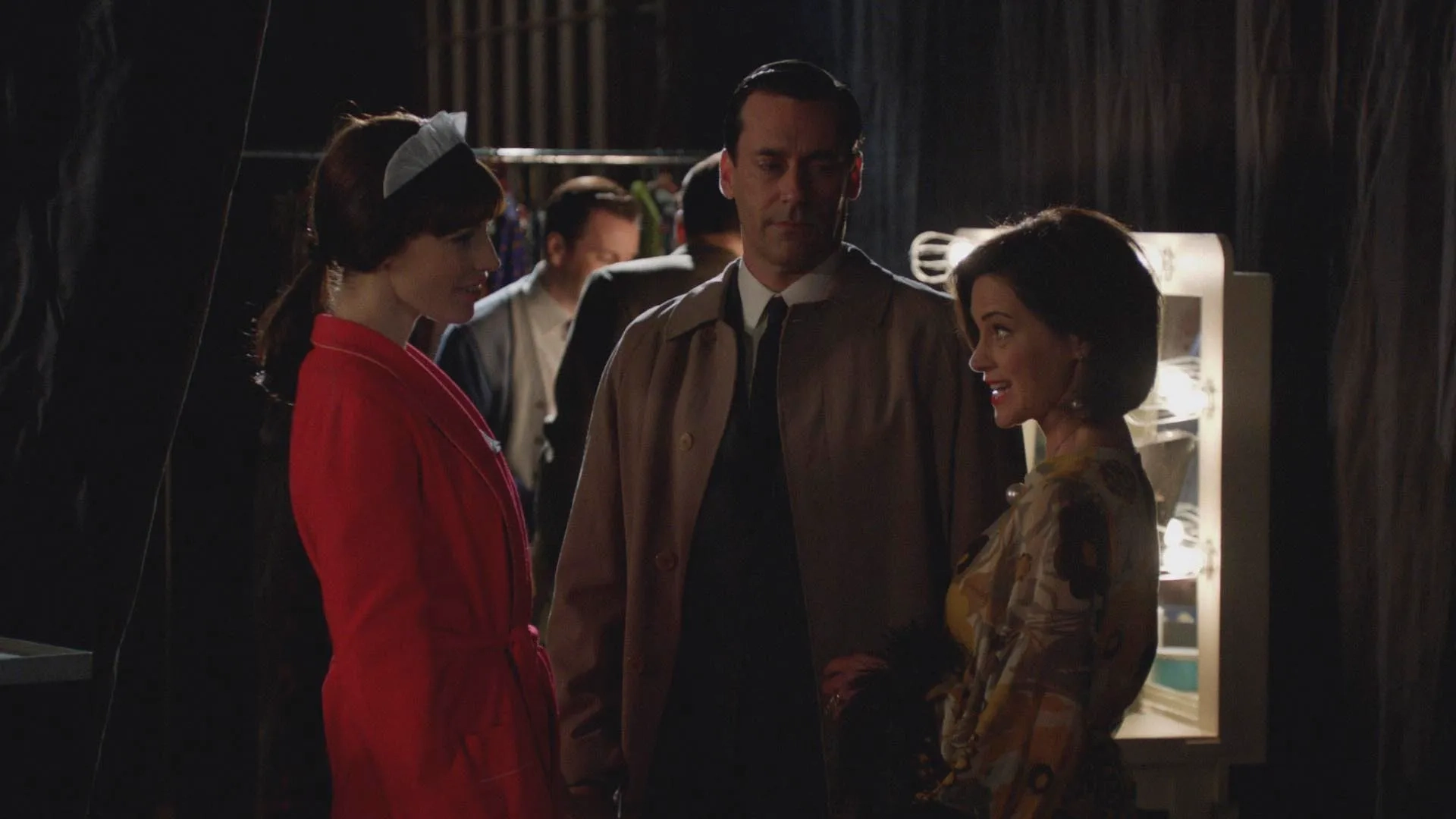 Joanna Going, Jon Hamm, and Jessica Paré in Mad Men (2007)