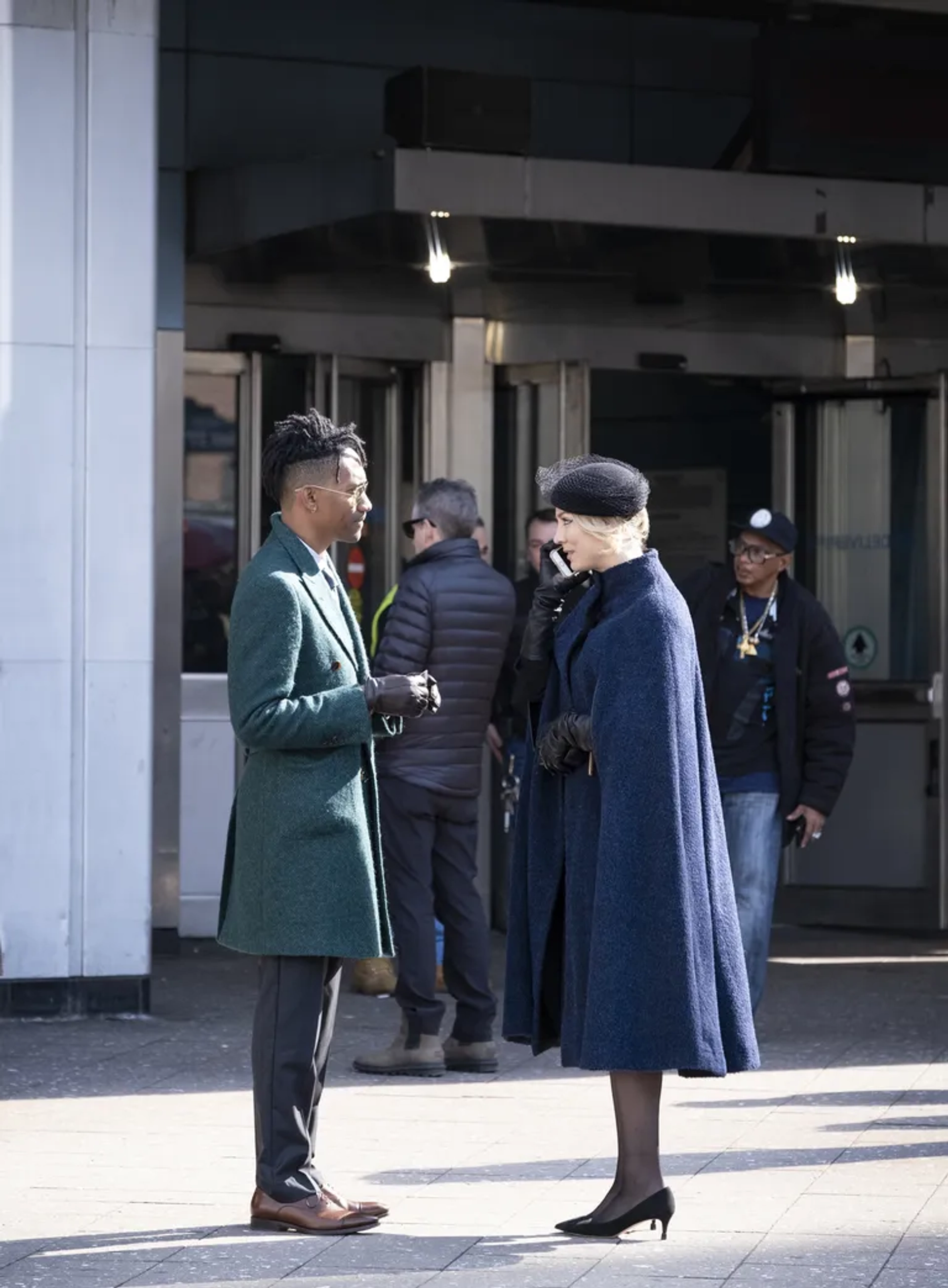 Kaley Cuoco and Griffin Matthews in The Flight Attendant: Funeralia (2020)