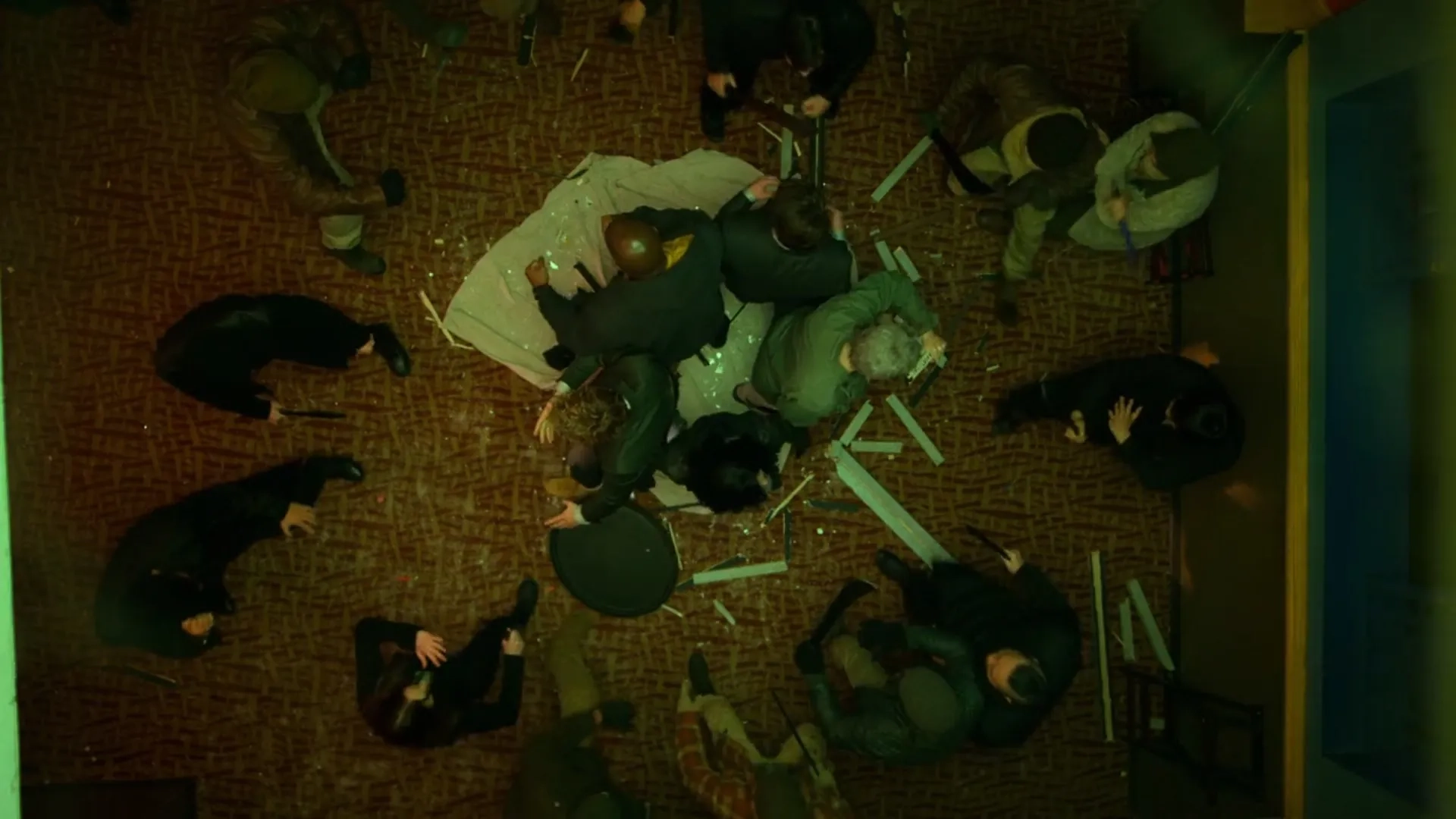 Scott Glenn, Charlie Cox, Krysten Ritter, Mike Colter, and Finn Jones in The Defenders (2017)