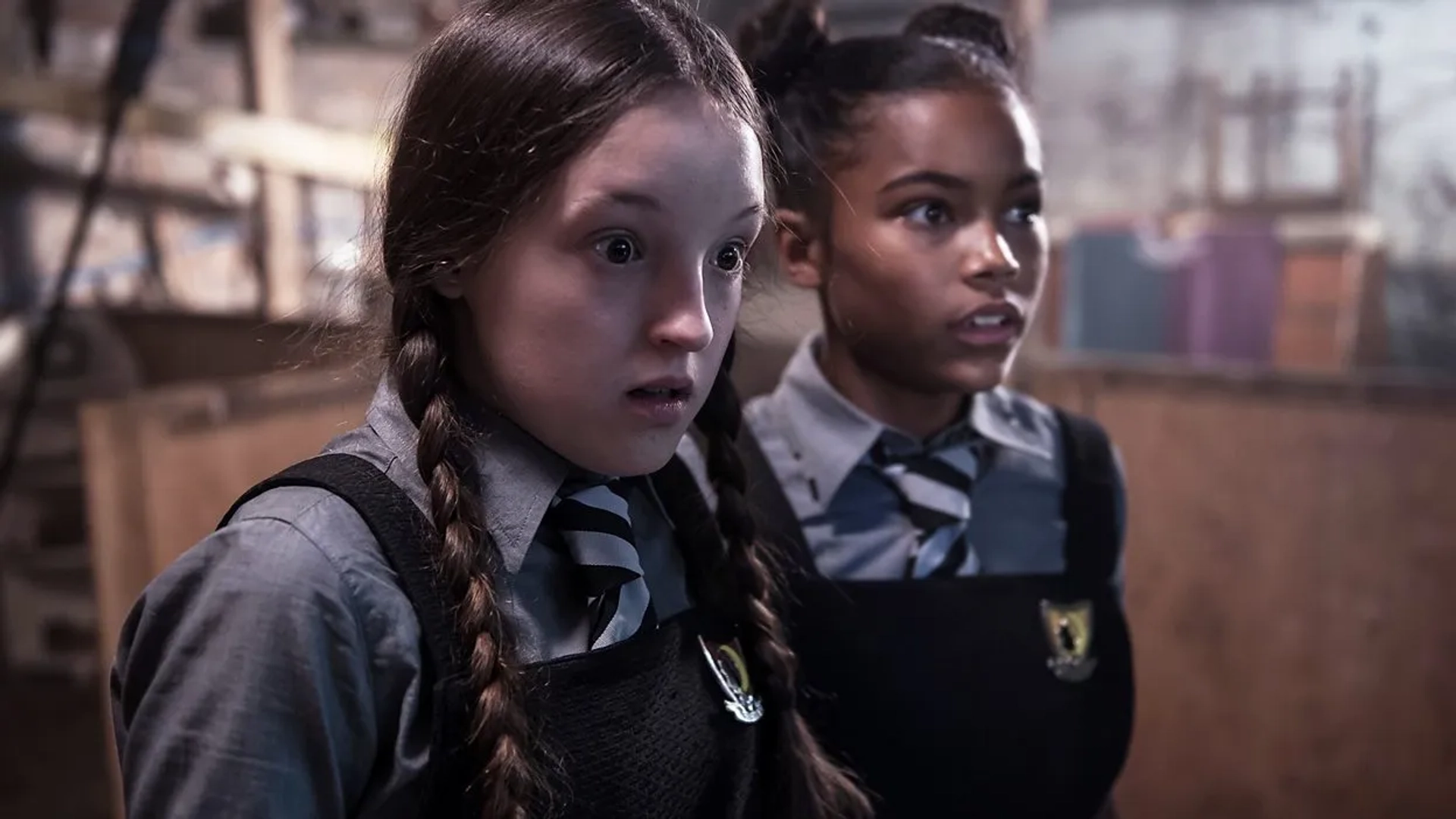 Bella Ramsey and Tamara Smart in The Worst Witch (2017)