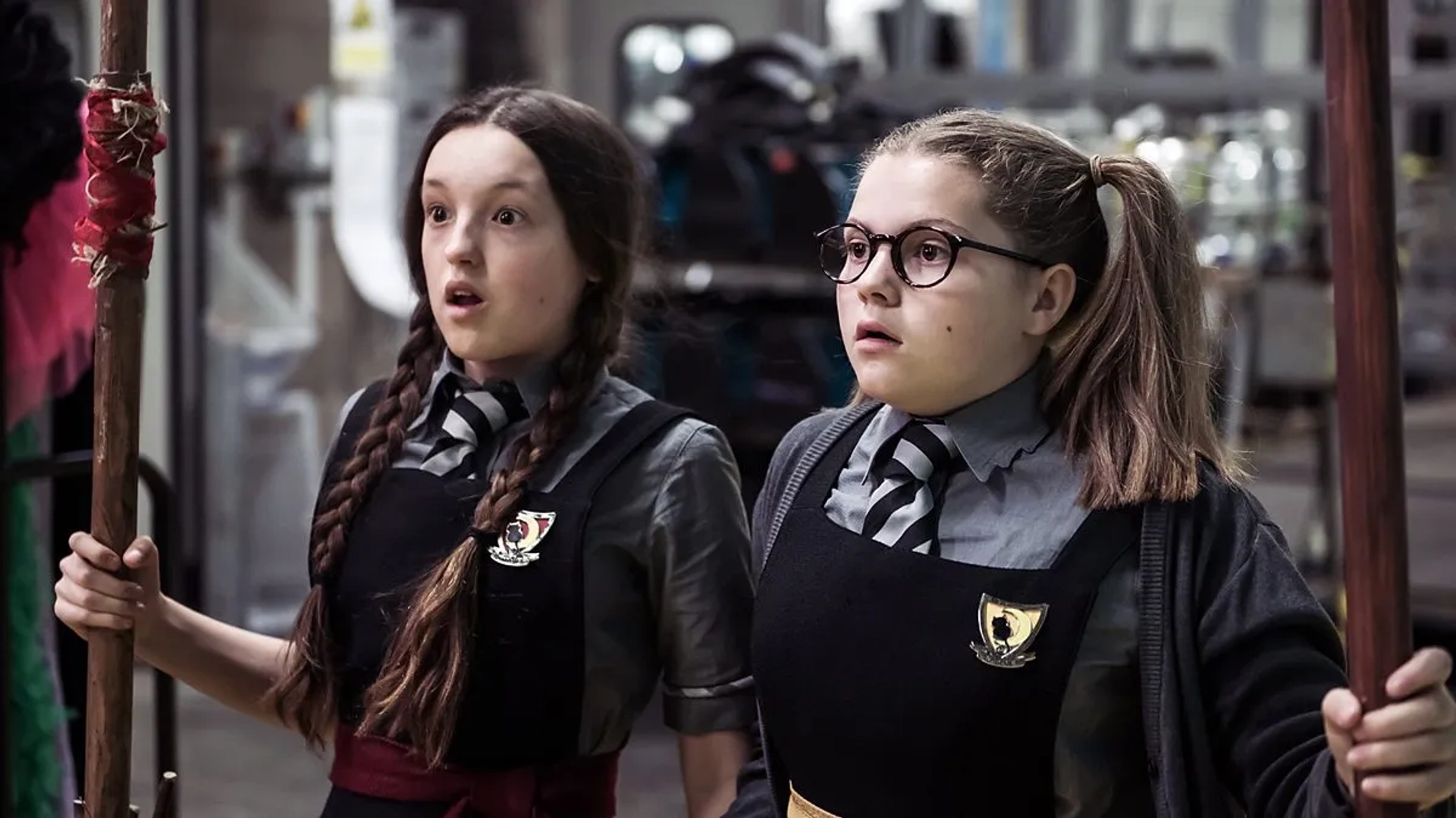 Meibh Campbell and Bella Ramsey in The Worst Witch (2017)