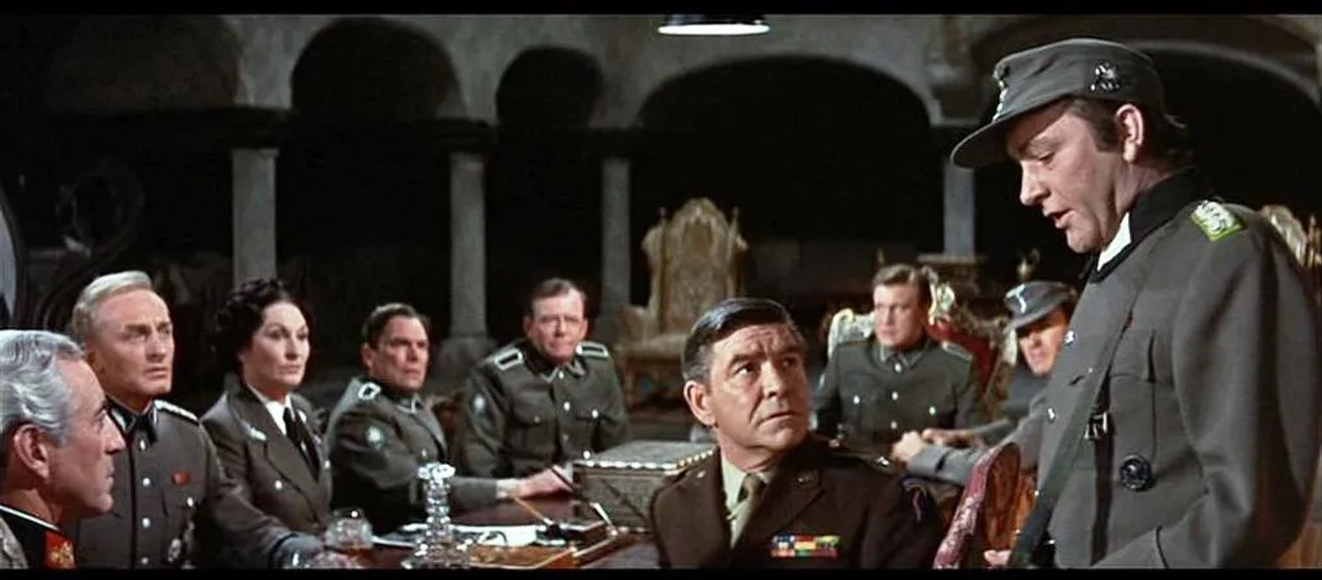 Richard Burton, Peter Barkworth, Robert Beatty, Anton Diffring, Donald Houston, Olga Lowe, and Ferdy Mayne in Where Eagles Dare (1968)