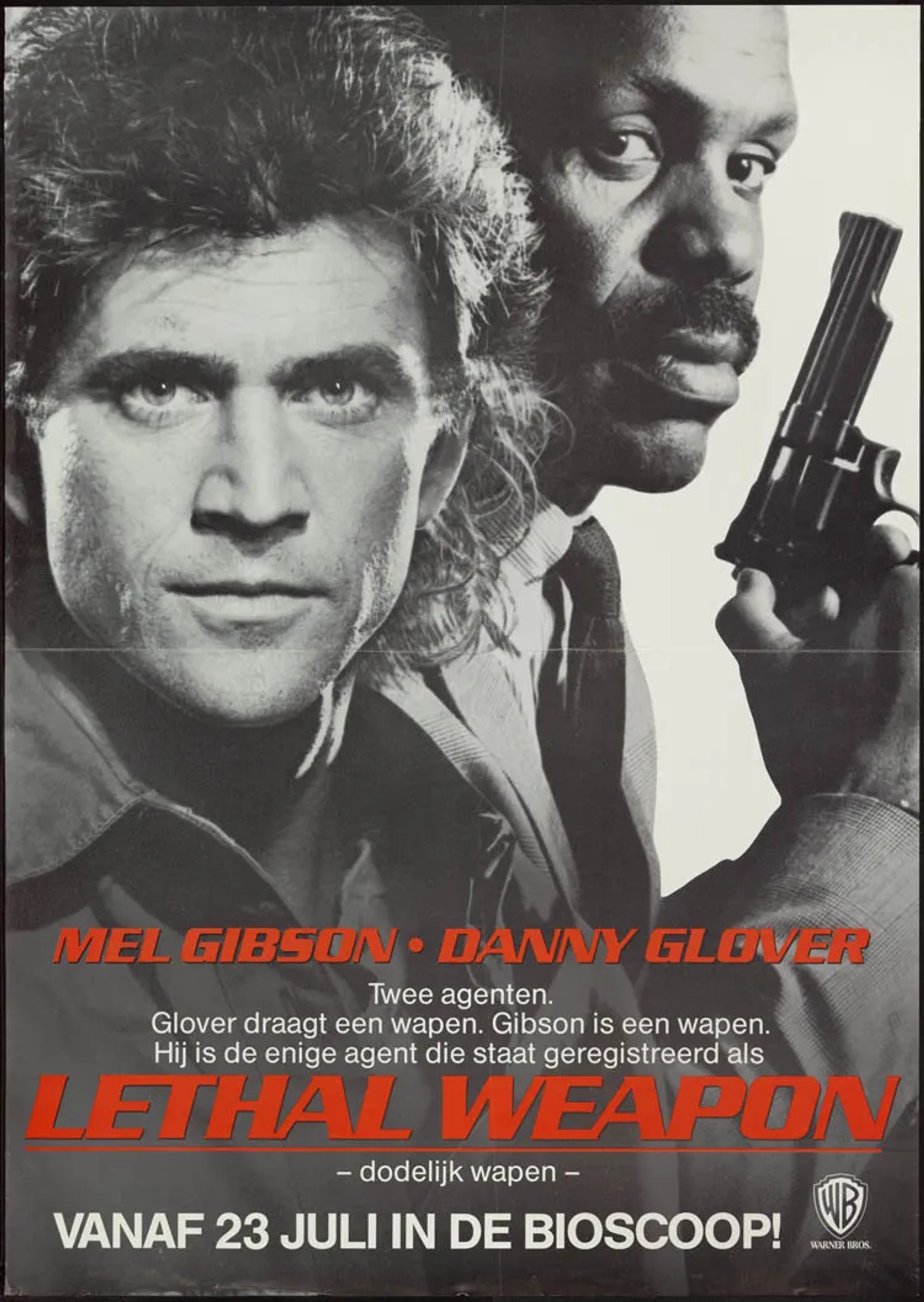 Mel Gibson and Danny Glover in Lethal Weapon (1987)