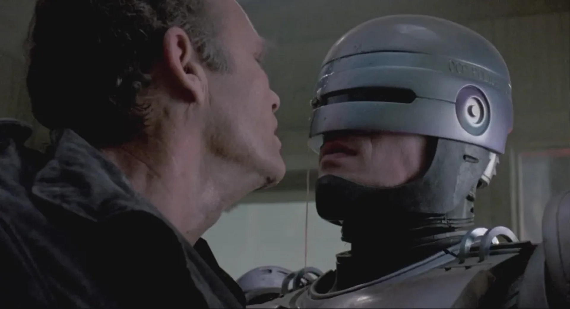 Peter Weller and Kurtwood Smith in RoboCop (1987)