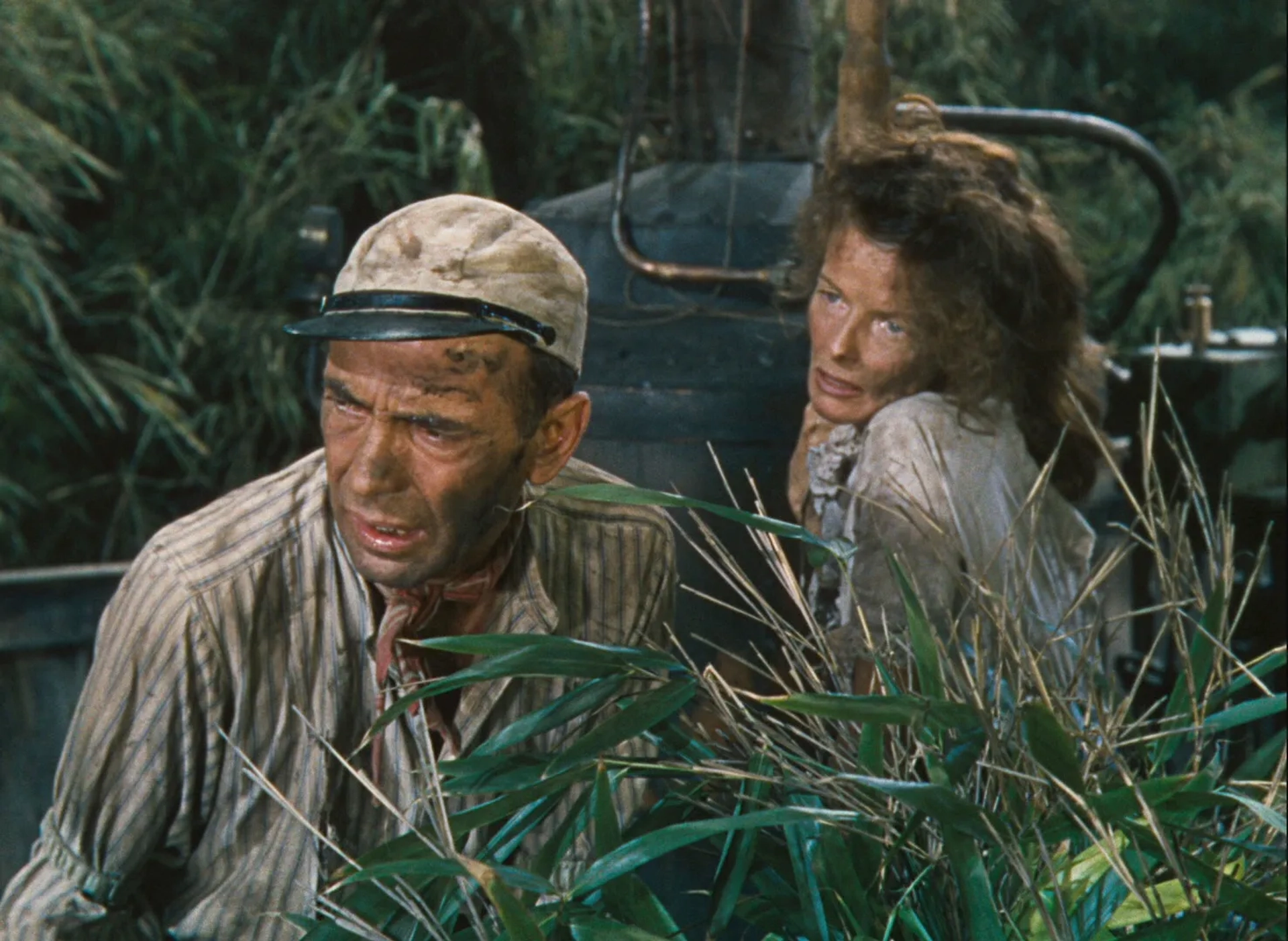 Humphrey Bogart and Katharine Hepburn in The African Queen (1951)