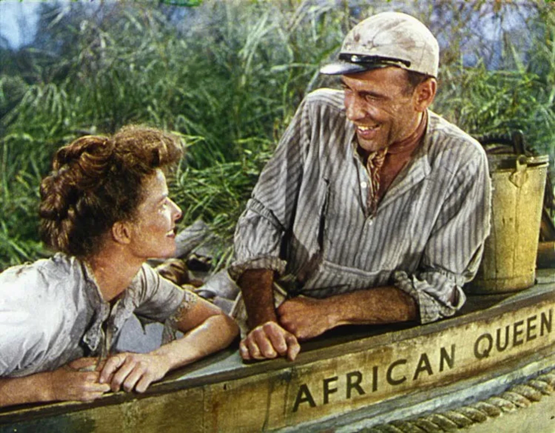 Humphrey Bogart and Katharine Hepburn in The African Queen (1951)